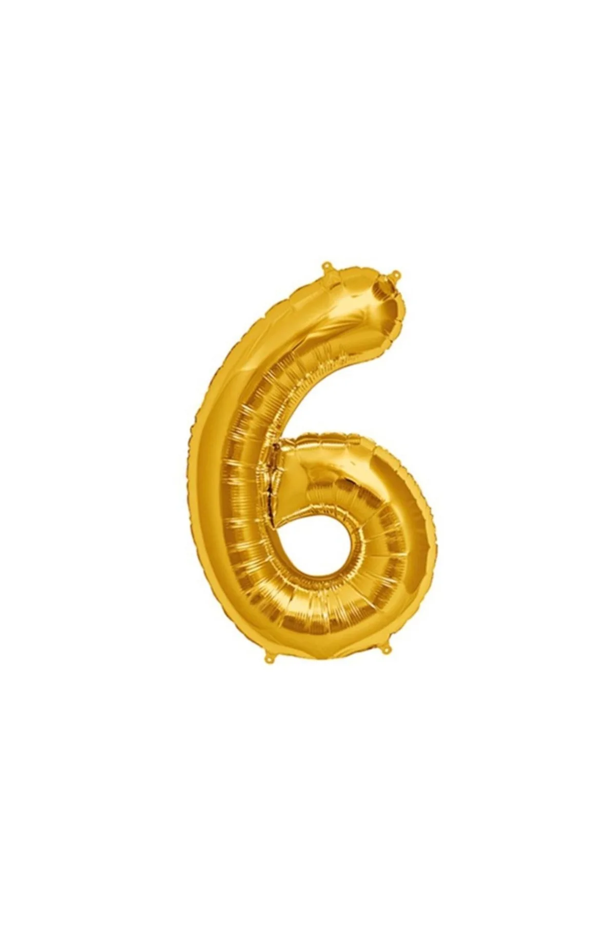 6 Rakamı Altın (Gold) Rengi Folyo Balon 40 Inc 100 Cm