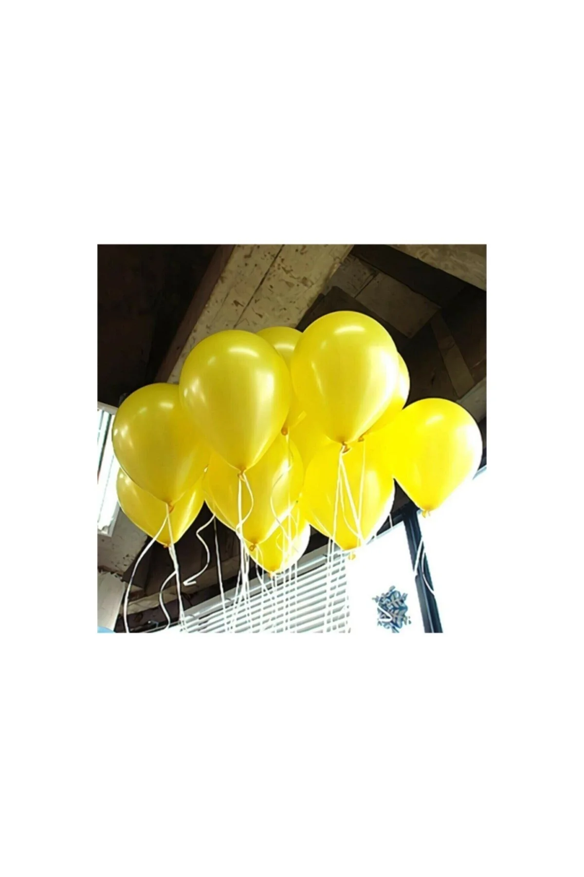 12 Inç Metalik Sarı Balon 10'lu - PAZARIZ Görsel 2