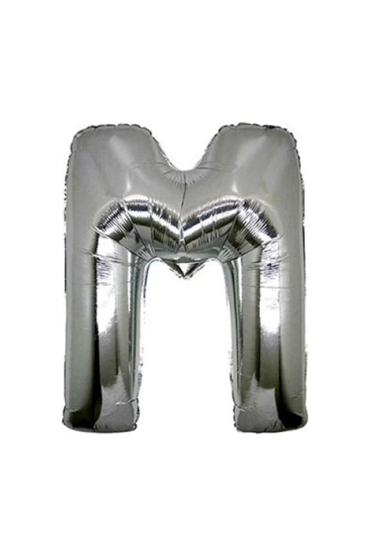 M (silver) Harf Folyo Balon - 90 Cm - Gümüş Folyo Harf Balon
