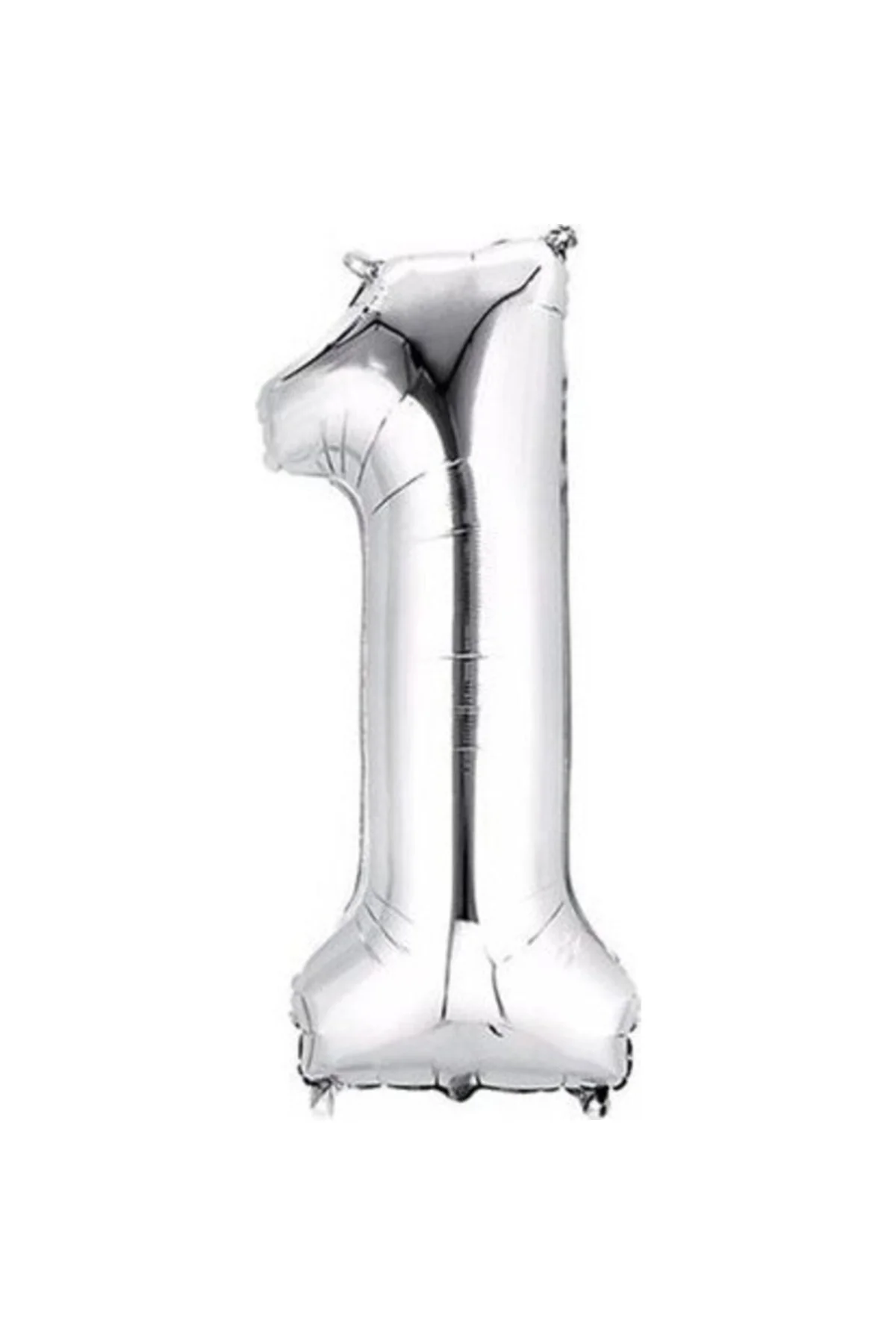 Balon Parti 1 Rakamı Gümüş Folyo Balon 102 Cm