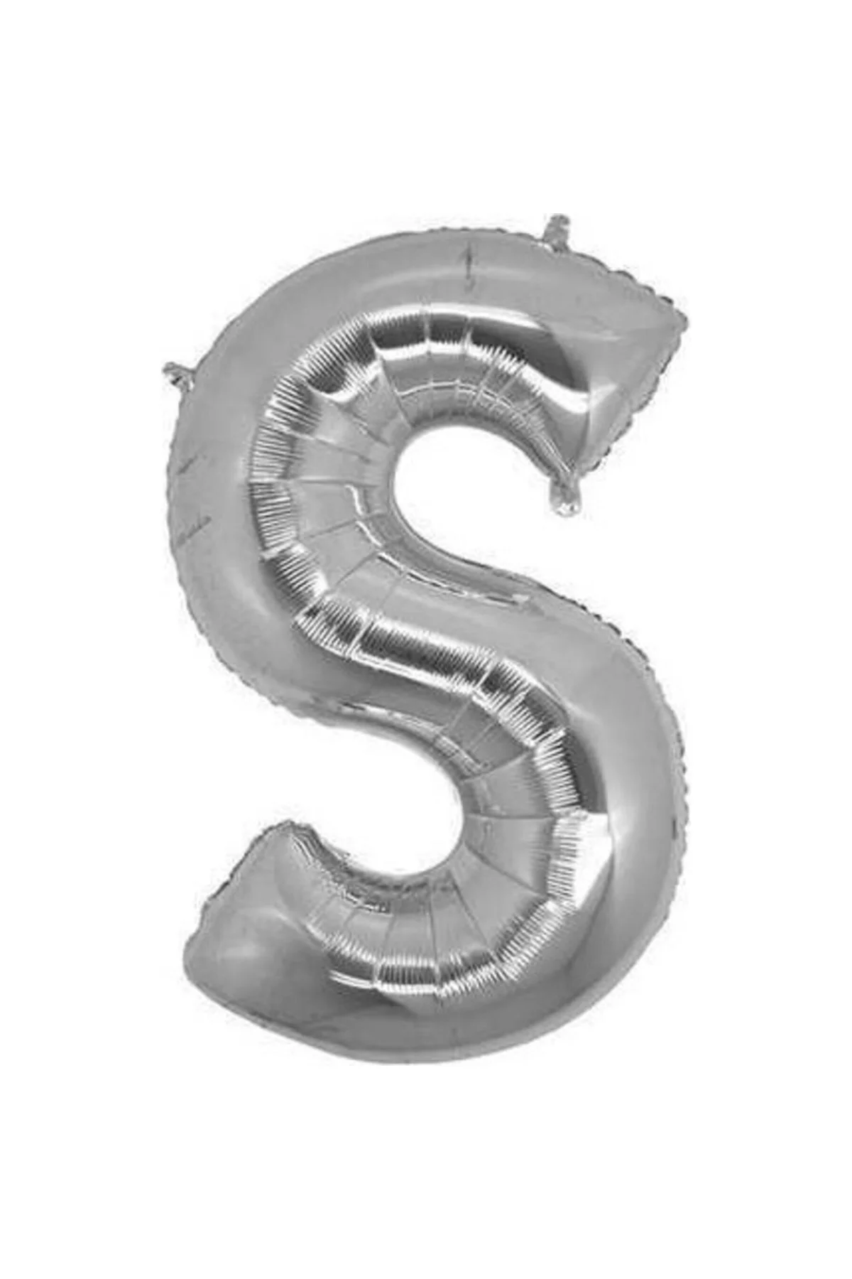 S (silver) Harf Folyo Balon - 90 Cm - Gümüş Folyo Harf Balon