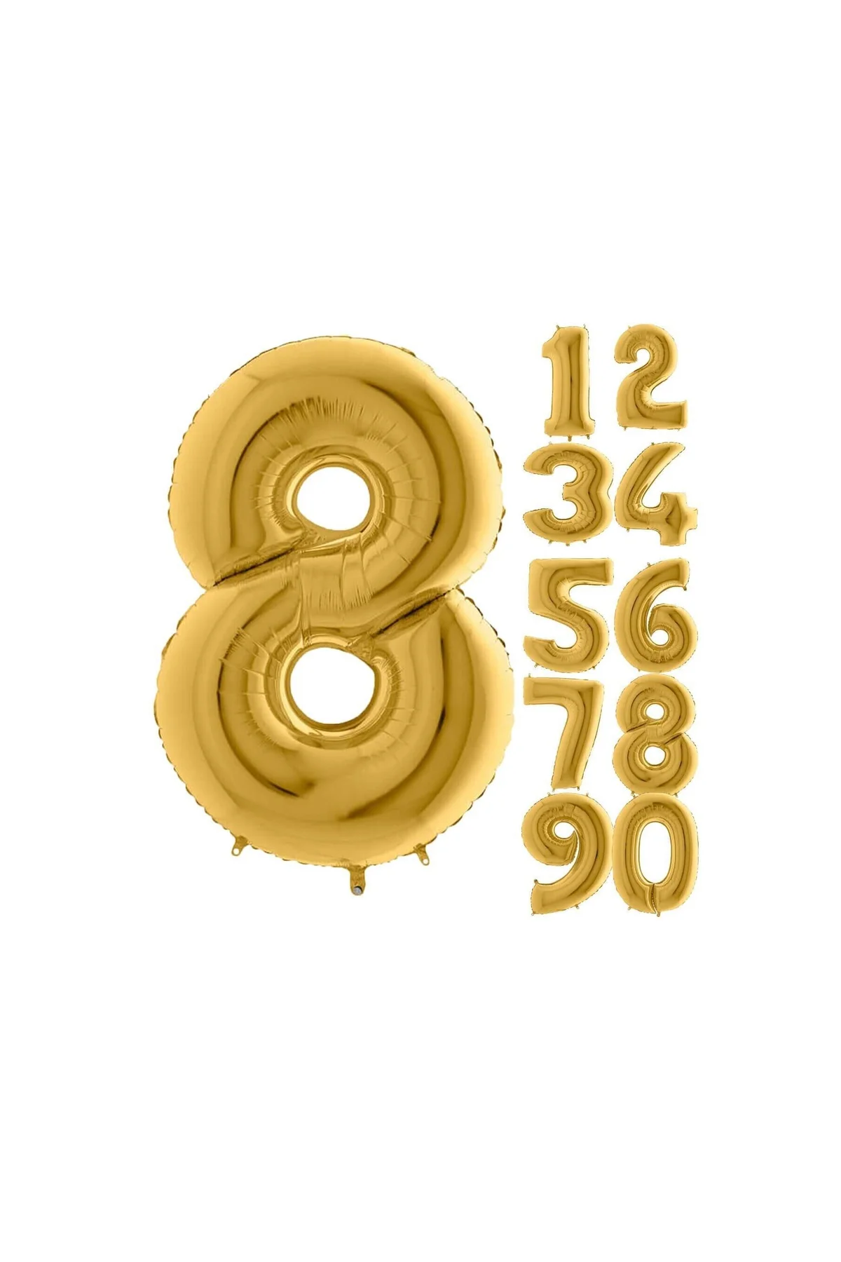 8 Rakam Balon Folyo Gold Altın Sarısı 16 Inç