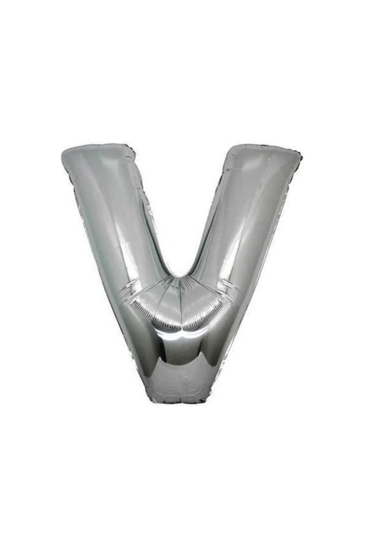 V Folyo Balon Gümüş 100 Cm Helyum Balon Uçan Balon