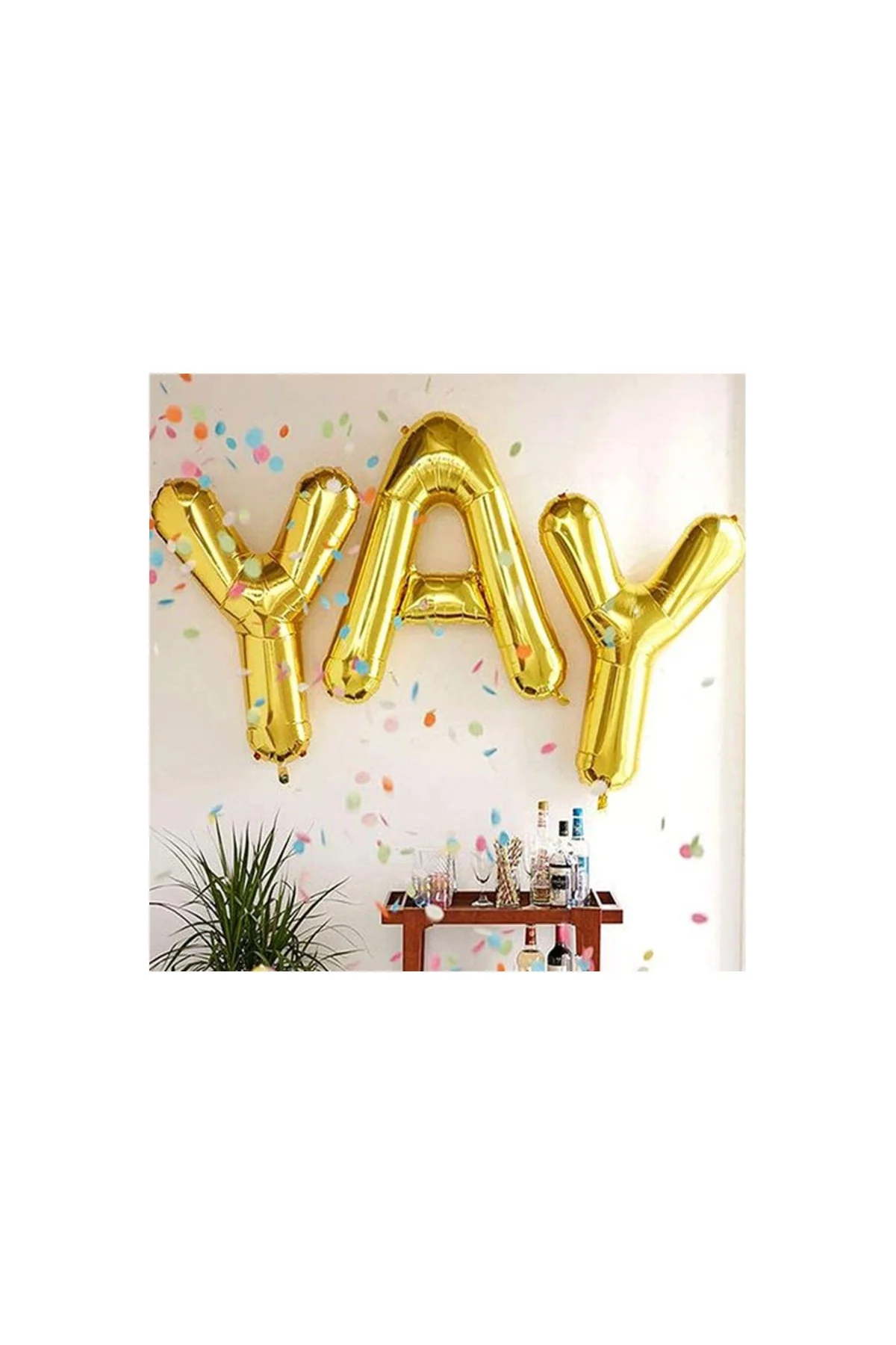 A Harf Folyo Balon Gold 100 Cm - PAZARIZ Görsel 4