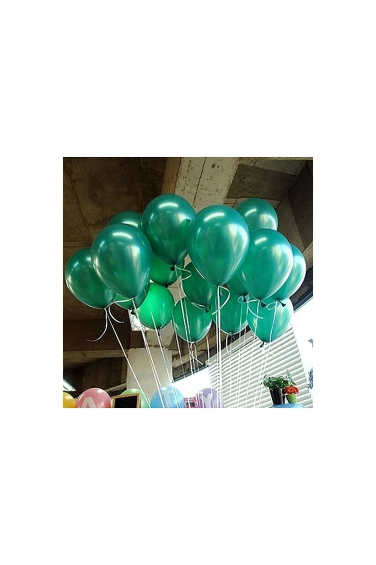 12 Inç Metalik Koyu Yeşil Balon 10'lu