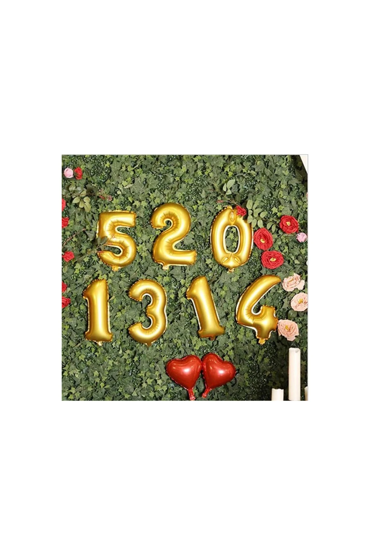 6 Rakam Folyo Gold Renk Balon Küçük 35 cm - PAZARIZ Görsel 5