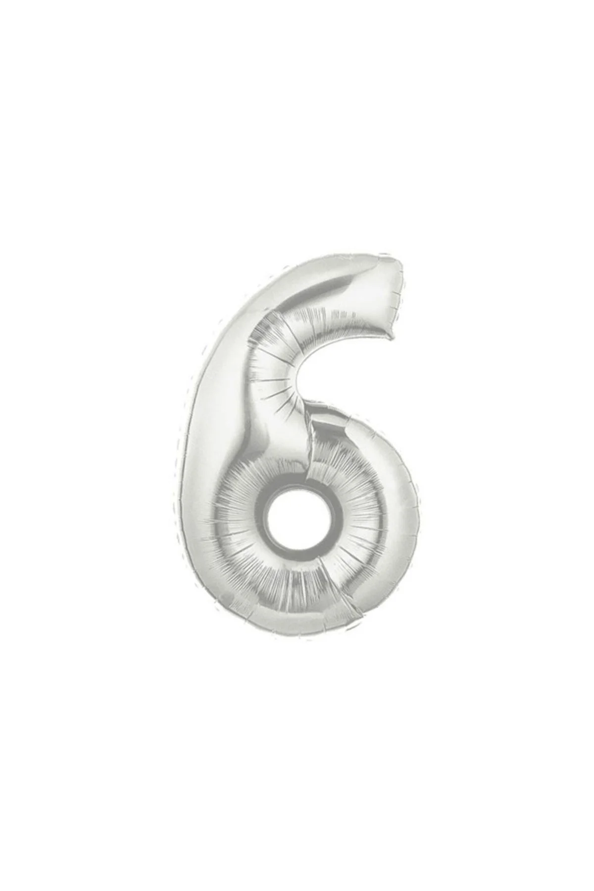 Pazariz Silver Rakam Folyo Balon 6 Numara