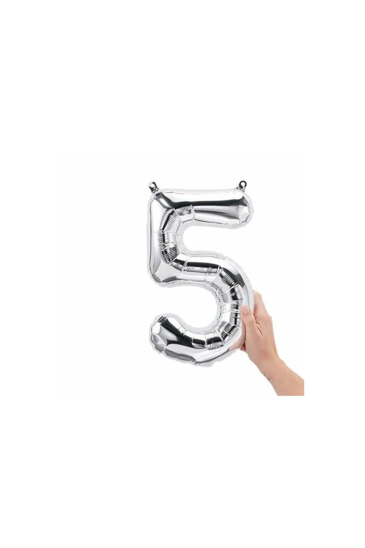 8 Rakam Folyo Gümüş Balon Küçük 35 Cm - PAZARIZ Görsel 5