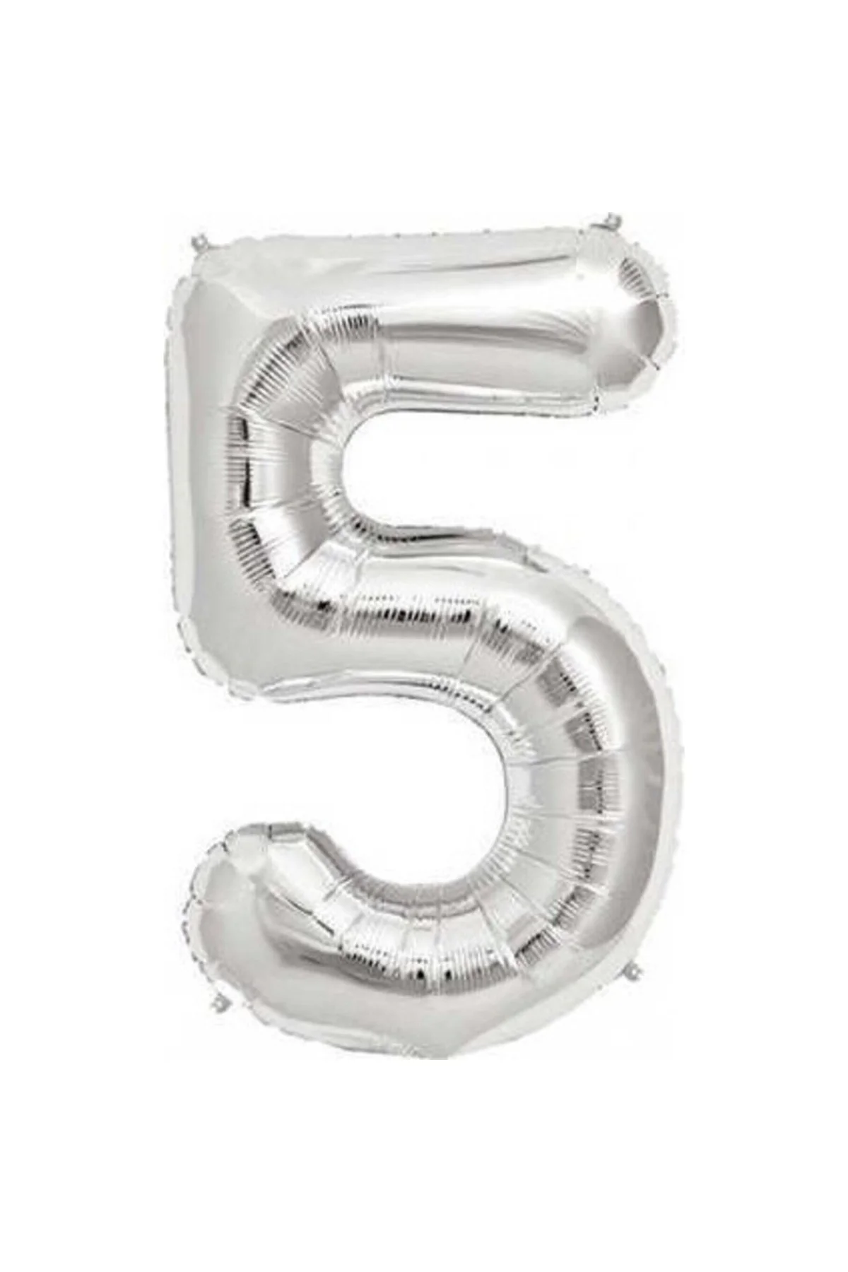 Gümüş Folyo Balon Sayılı Helyum Balon 100 Cm Dev Boy 5