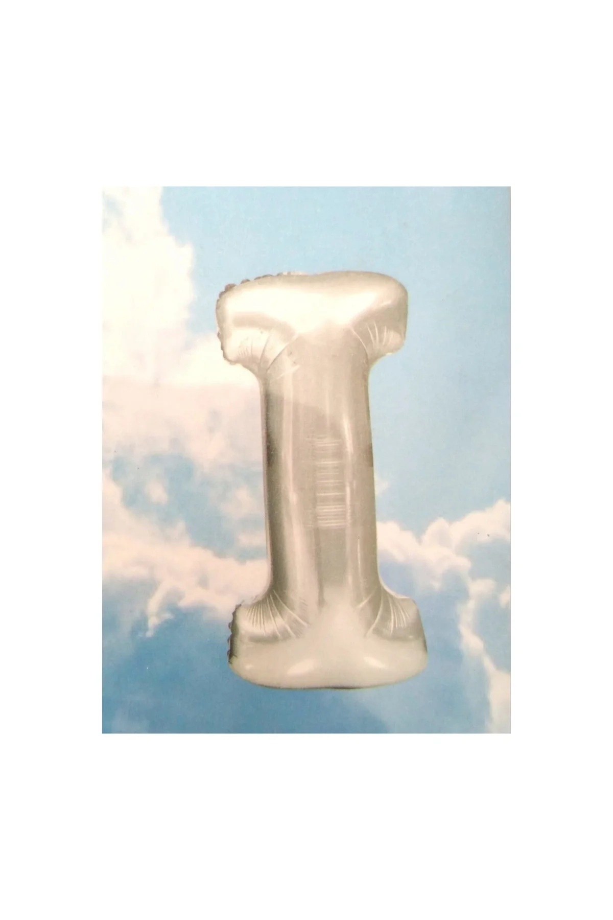 I Harf Silver Gümüş Folyo Balon Harfli Helyum Balon 100 Cm Dev Boy