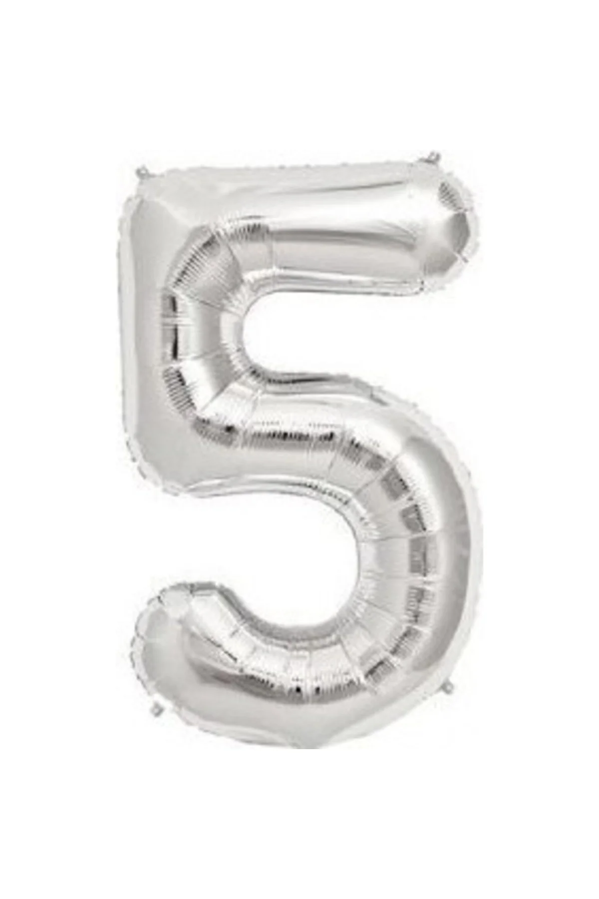 Balon Parti 5 Rakamı Gümüş Folyo Balon 102 Cm
