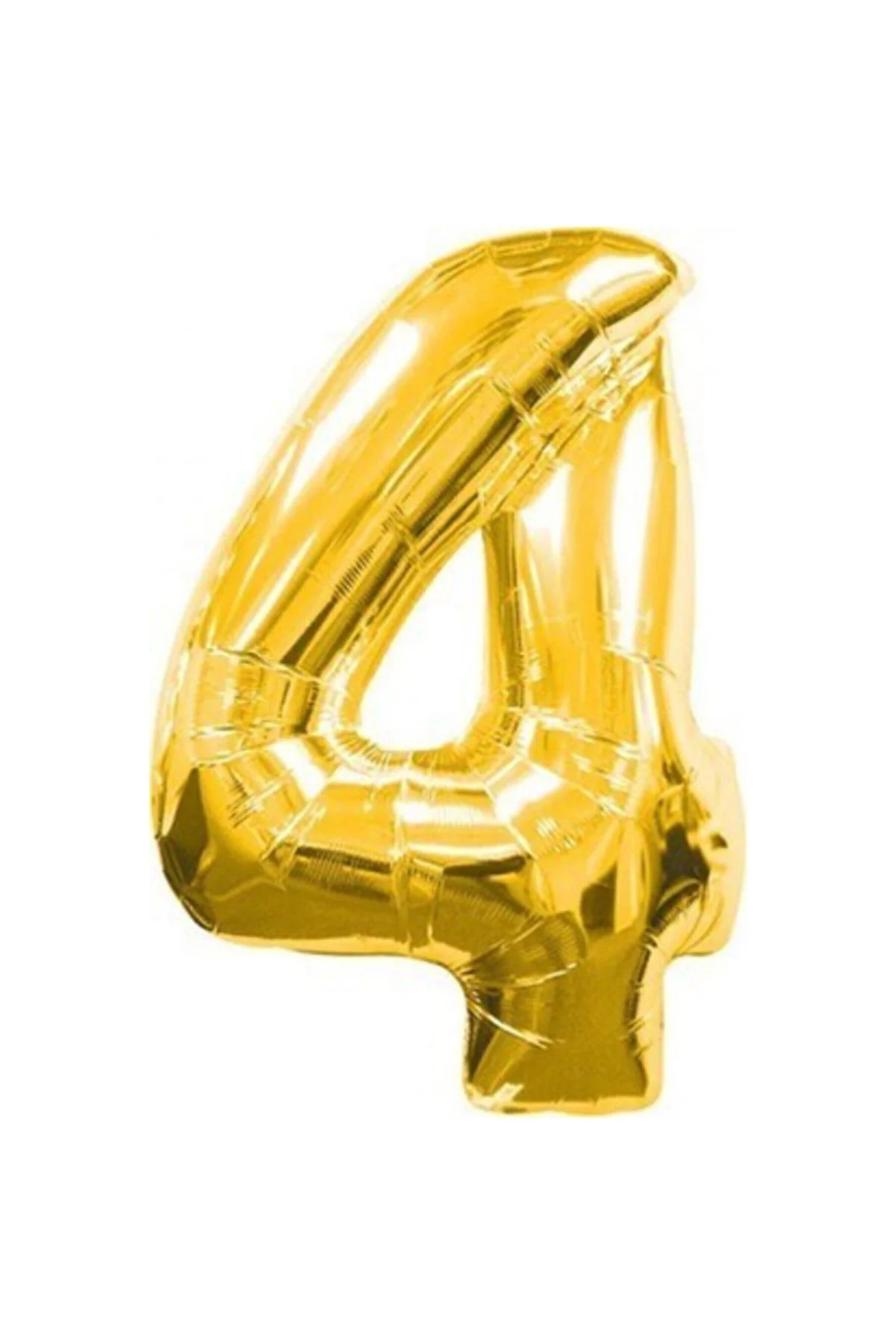 Rakam Folyo Balon 4 Rakamı Büyük Boy Balon Altın Sarısı /dore 100cm