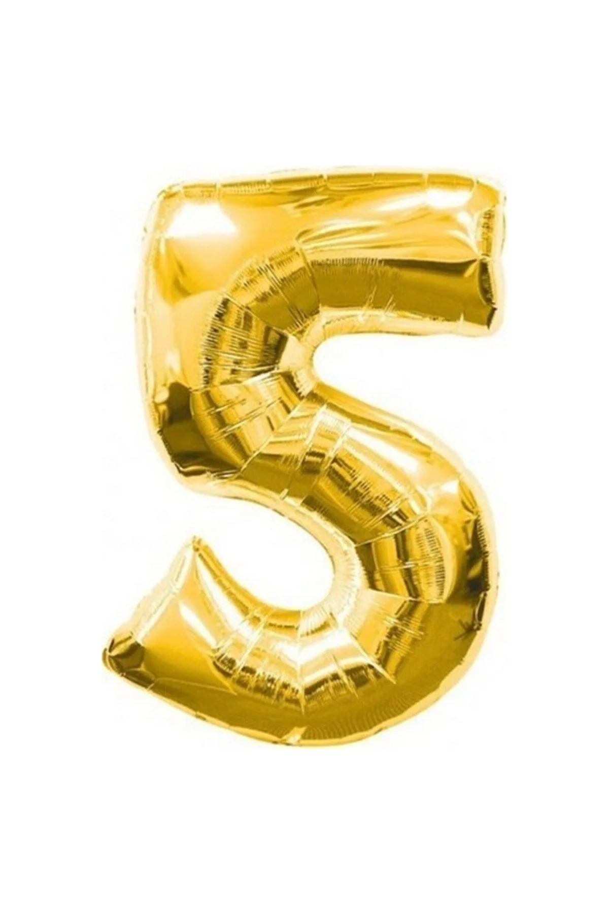 Gold, Altın Rengi 5 Rakam Folyo Balon 100 Cm 40
