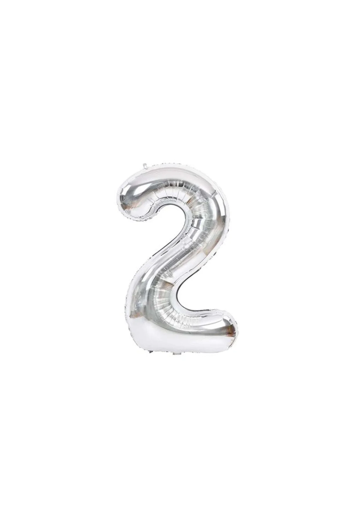 2 Rakam Folyo Gümüş Balon Küçük 35 cm