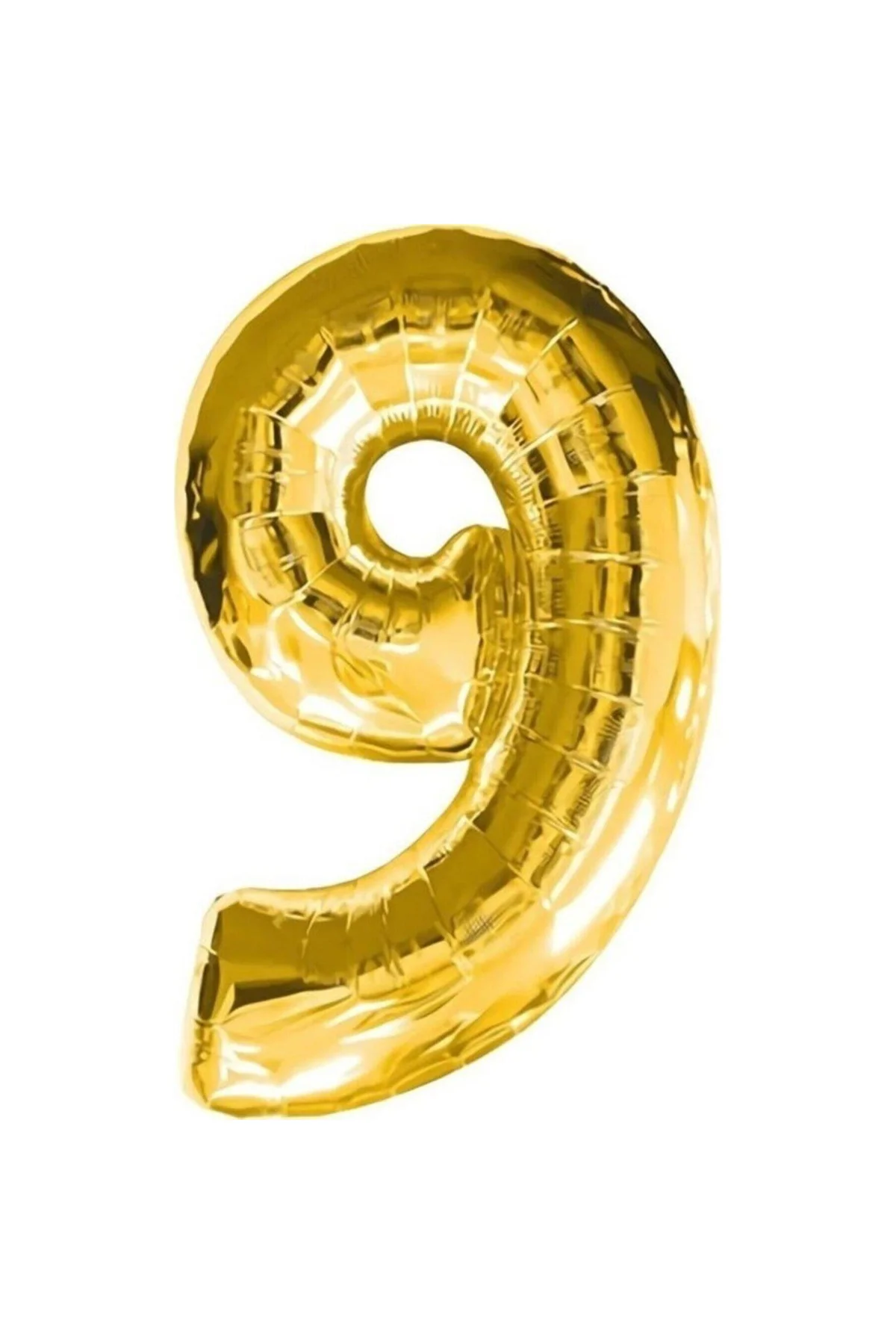 9 (gold) Rakam Folyo Balon - 90 Cm - Altın Folyo Rakam Balon