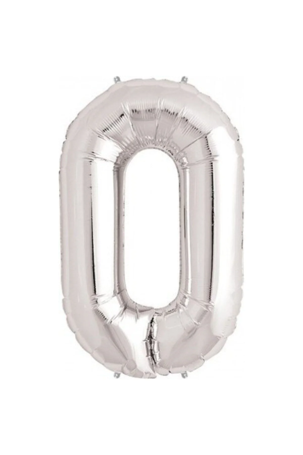 Rakam Folyo Balon 0 Rakamı Büyük Boy Balon Gümüş/gri 100cm