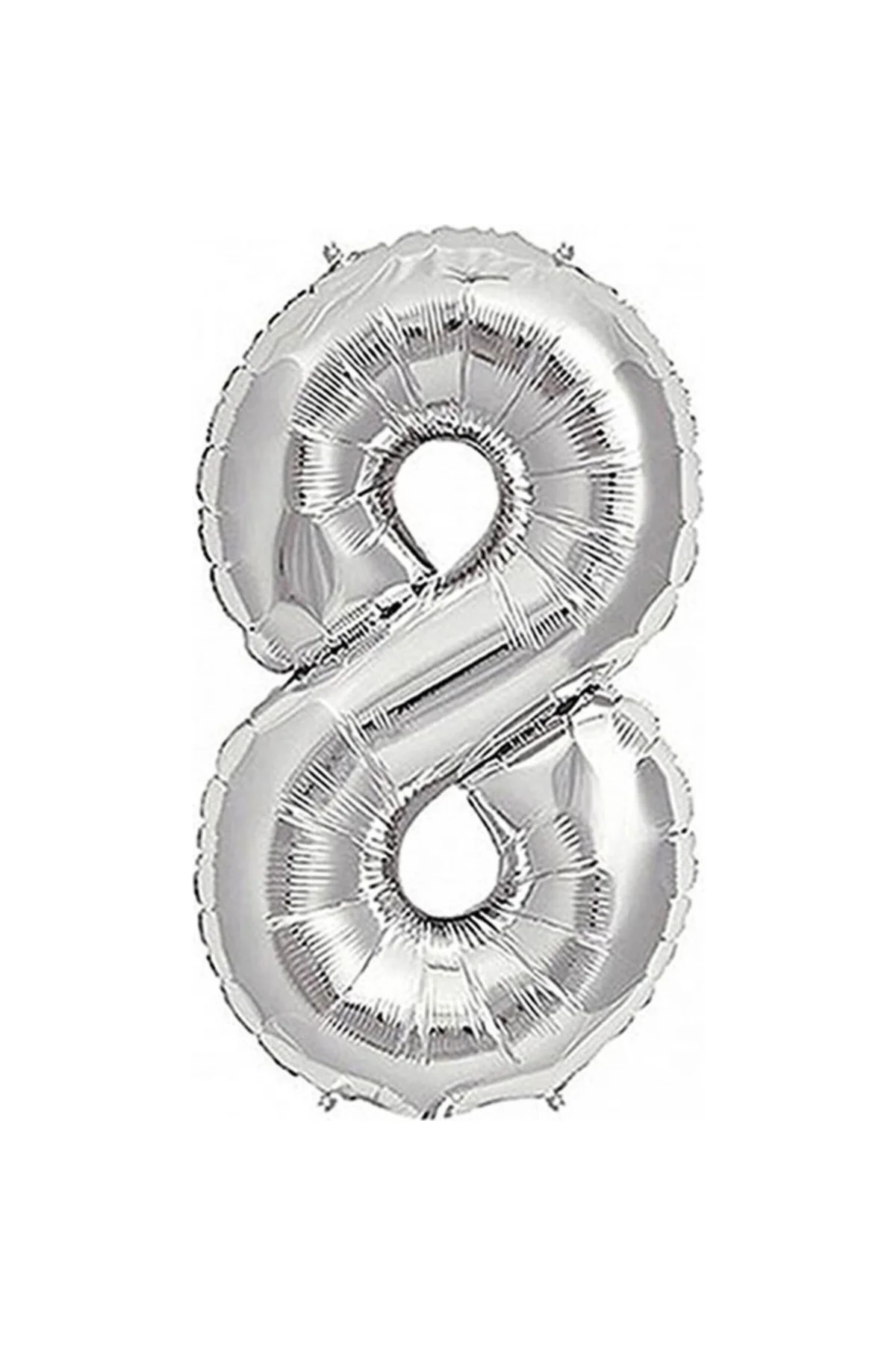Balon 8 Rakam Folyo Balon Gümüş 40'inch