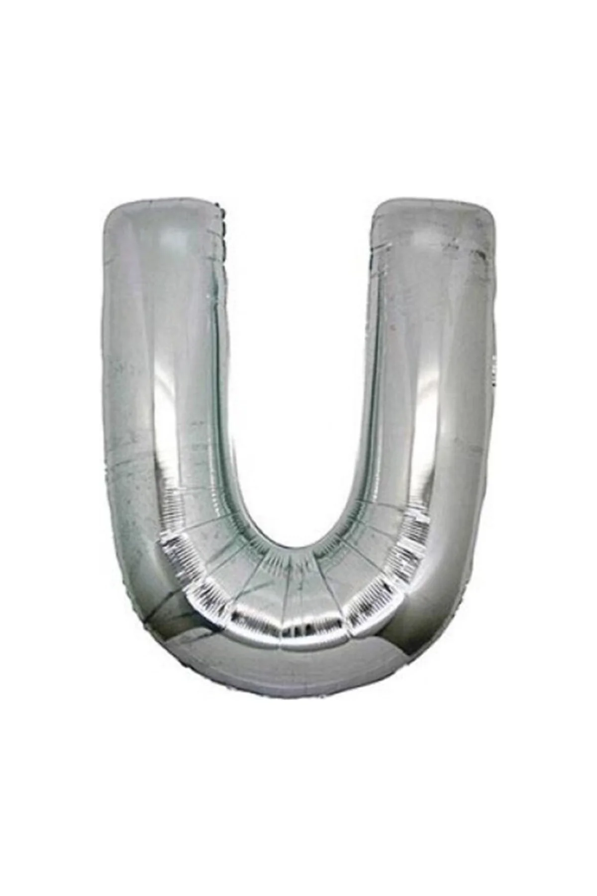 U (silver) Harf Folyo Balon - 90 Cm - Gümüş Folyo Harf Balon
