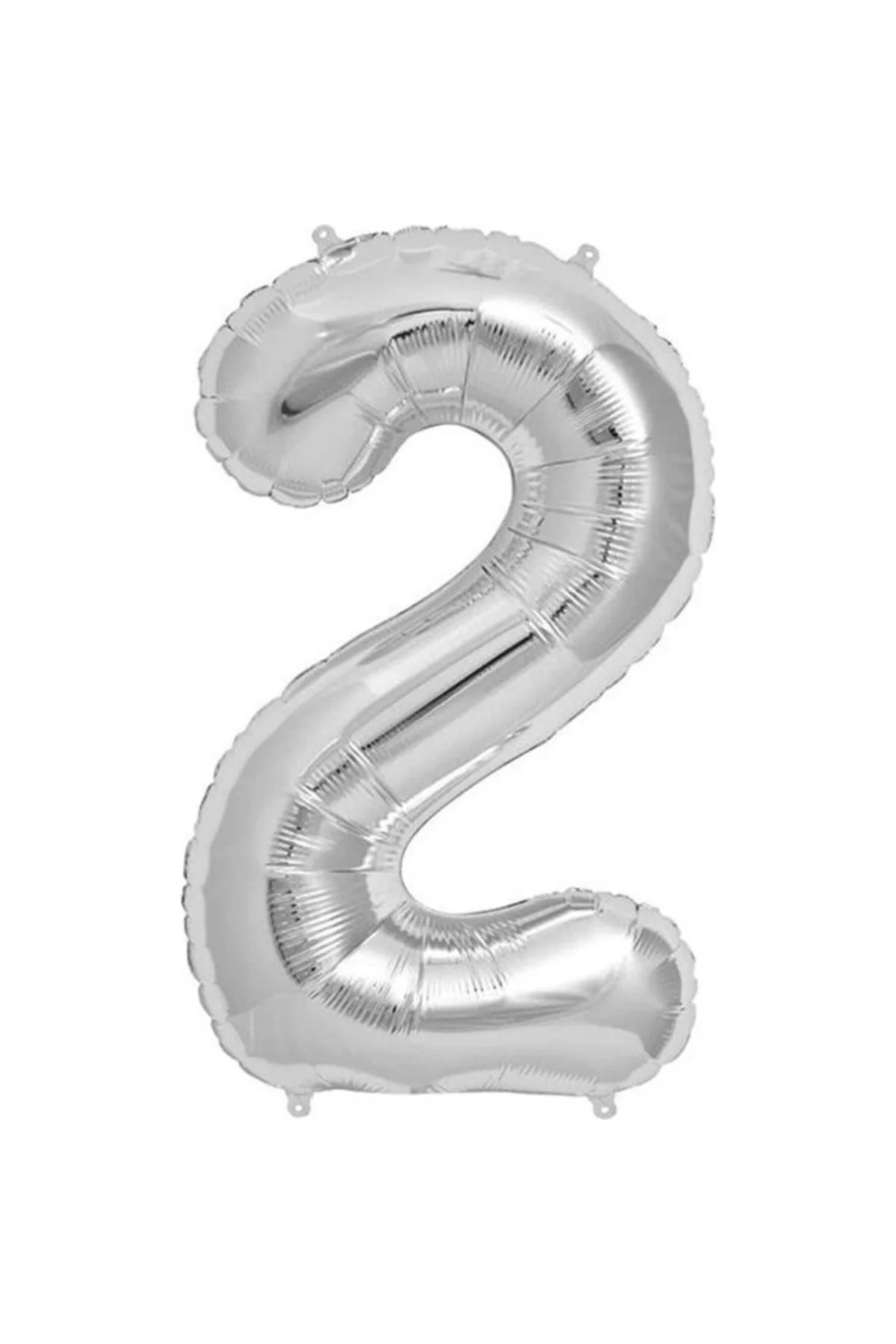 Balon Rakam Balon Folyo Orta Boy 75 Cm Gümüş 2