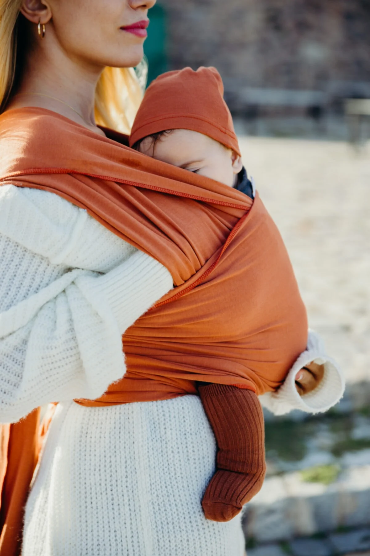 Esnek Wrap Sling - Tarçın - Neko Görsel 3
