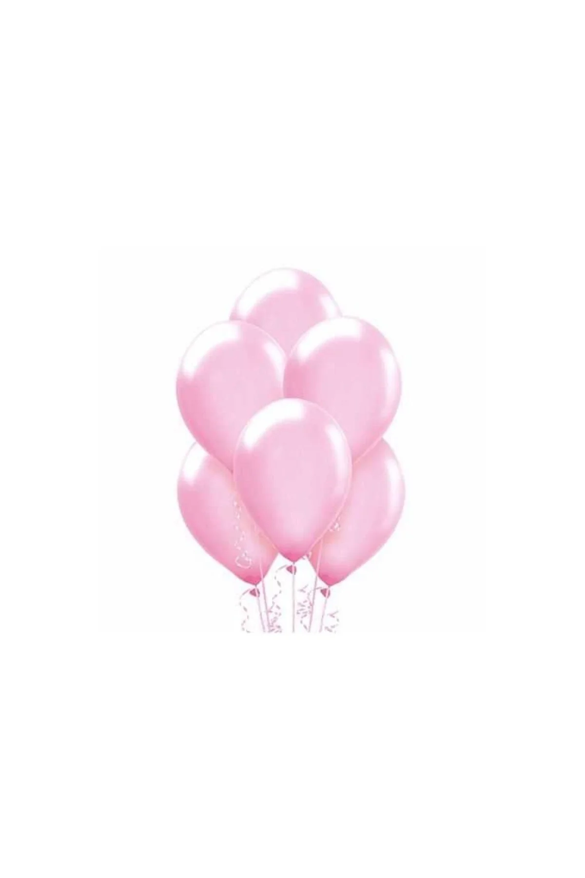 Pembe Metalik Balon 20 Adet