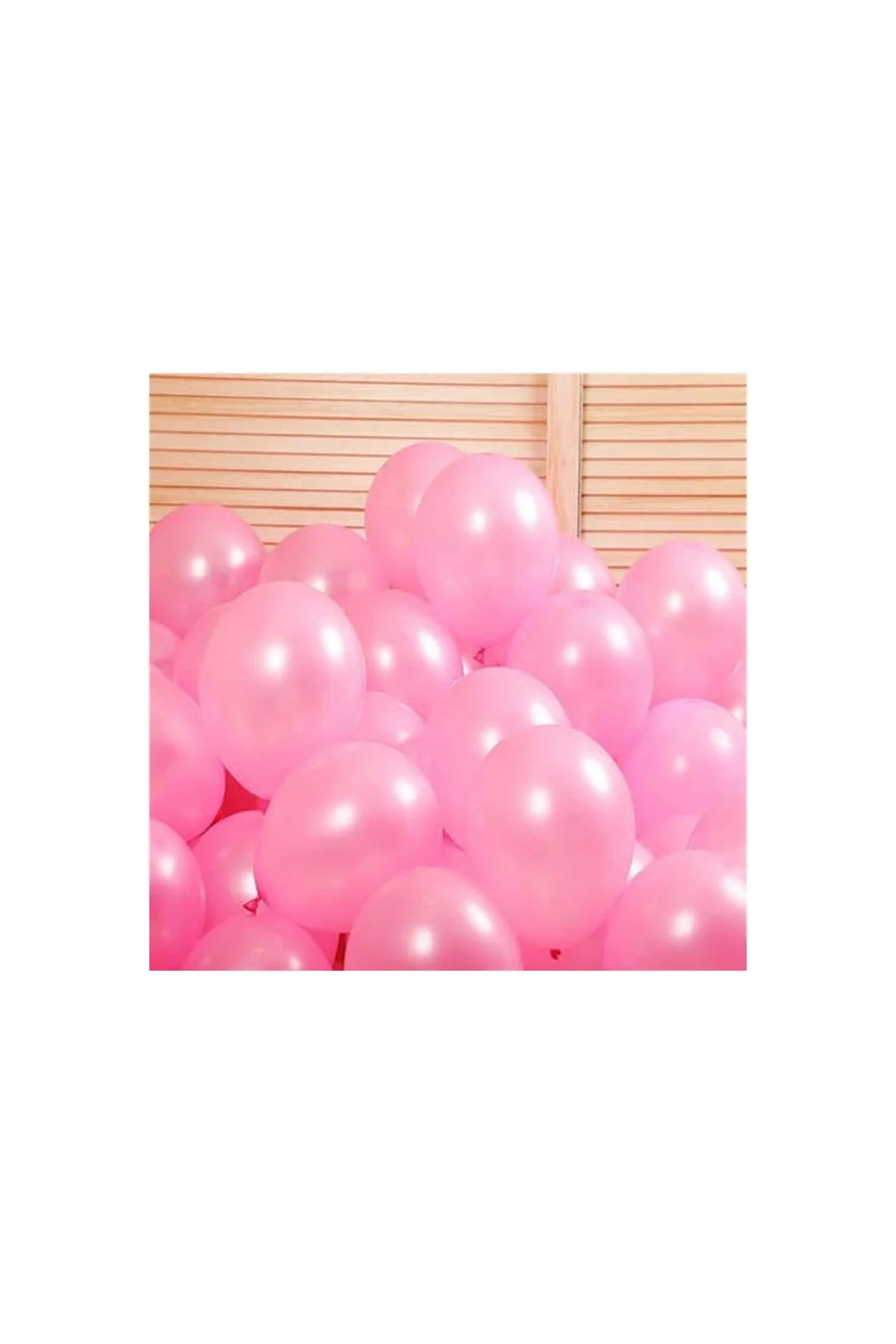 Pembe Metalik Balon 20 Adet - PAZARIZ Görsel 3