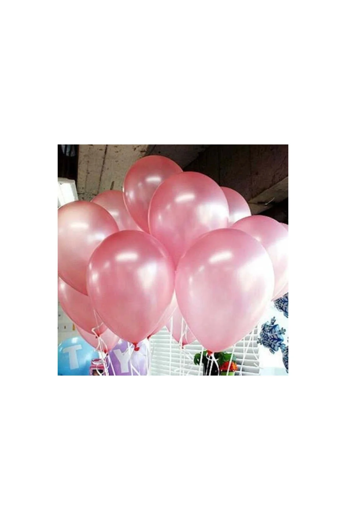 Pembe Metalik Balon 20 Adet - PAZARIZ Görsel 5