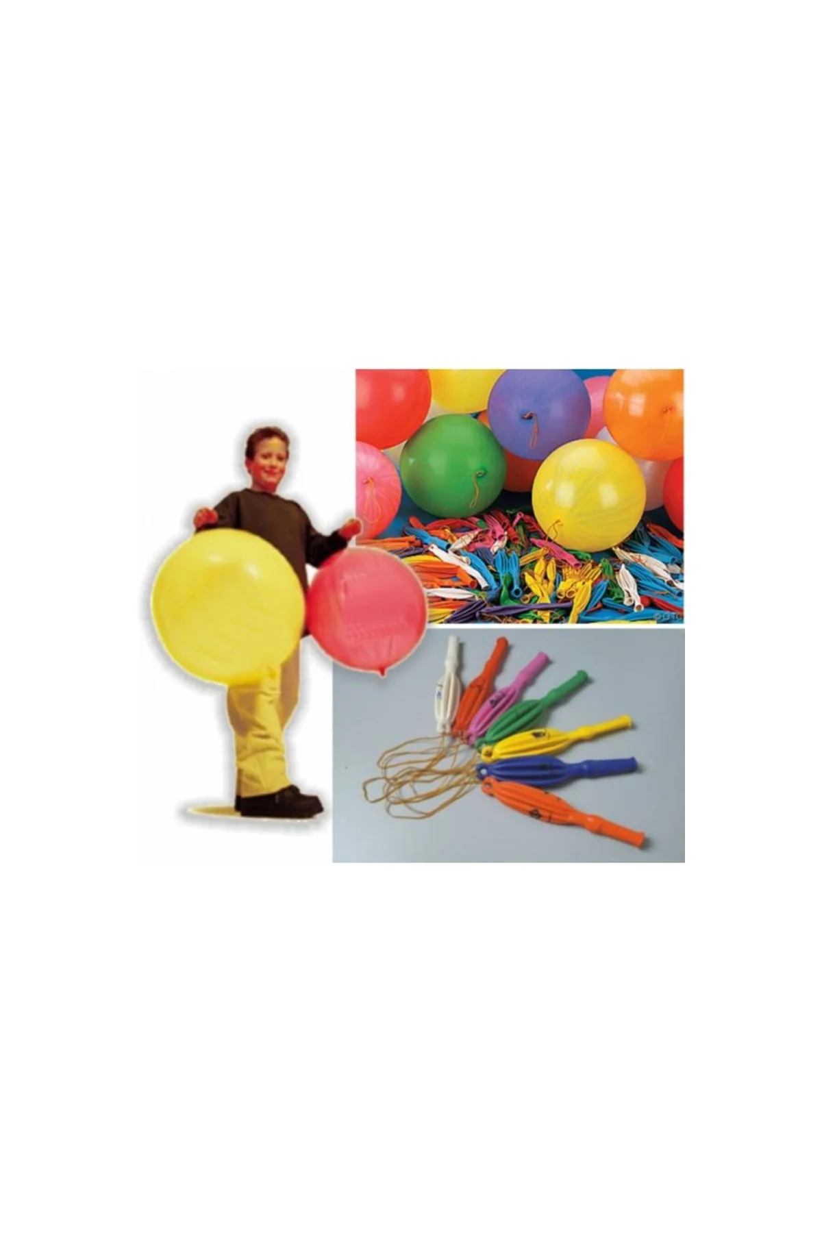 Lastikli Punc Balon - 50 Adet