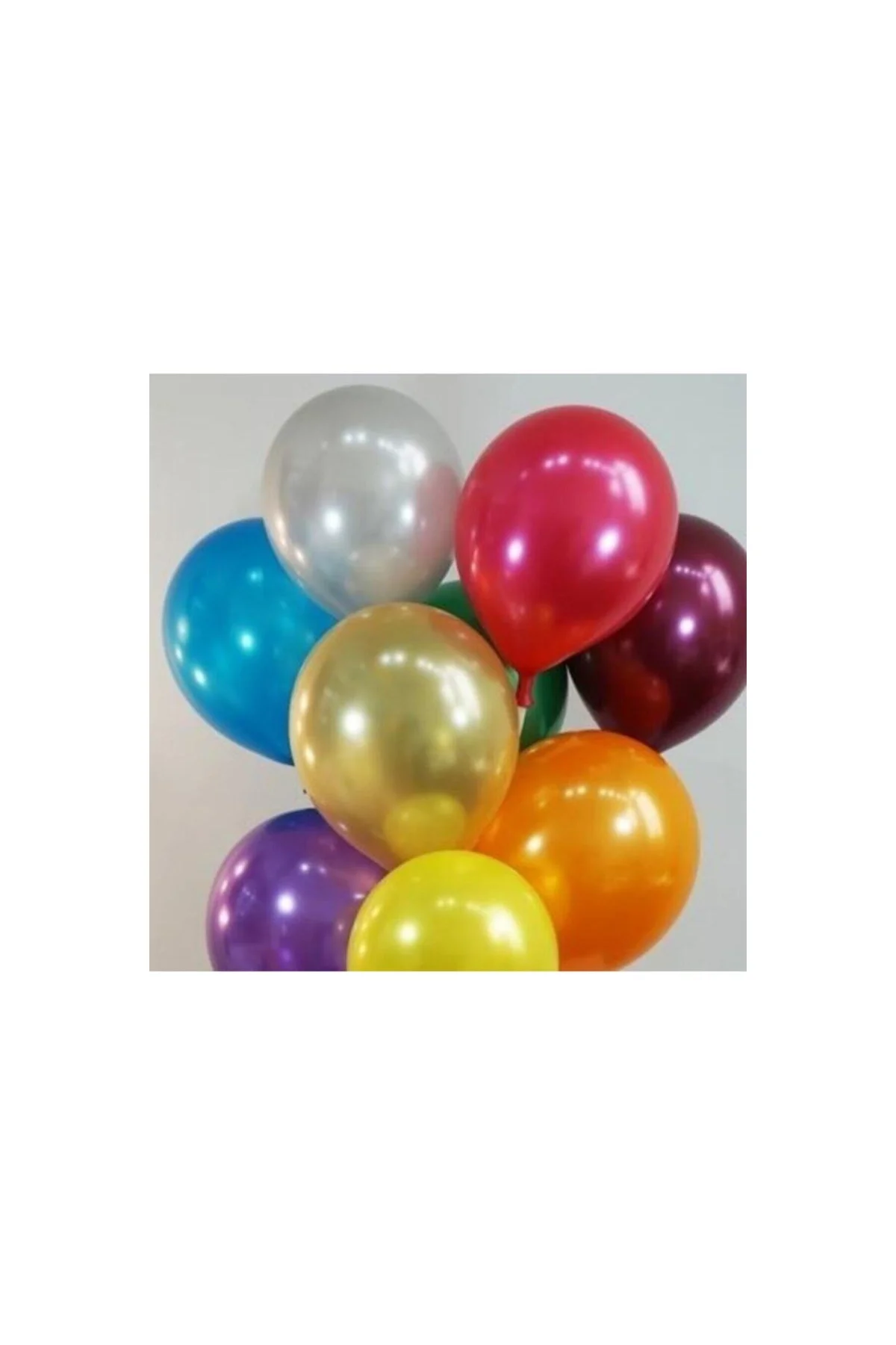 Pazariz 30 Adet Karışık Renkli Metalik Balon