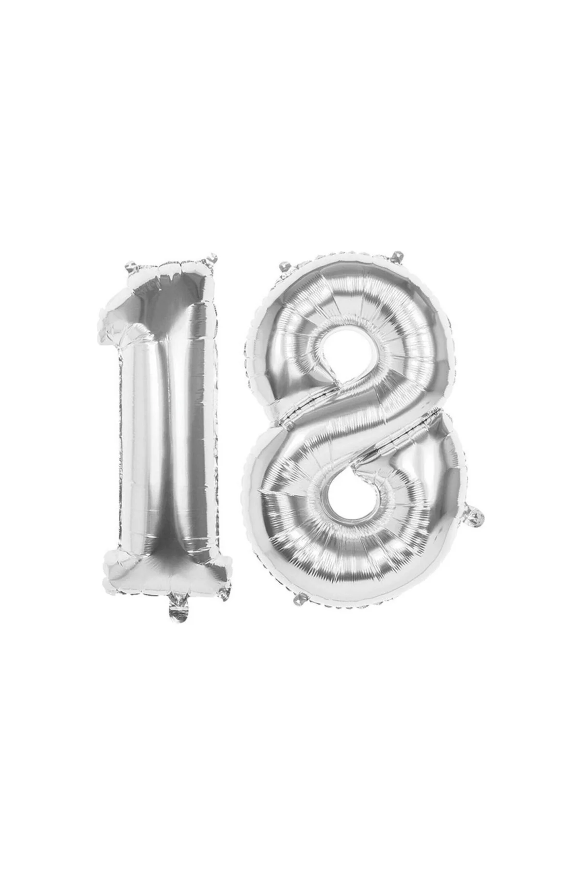 18.yaş Folyo Balon Seti Gümüş 40 Cm - PAZARIZ Görsel 2