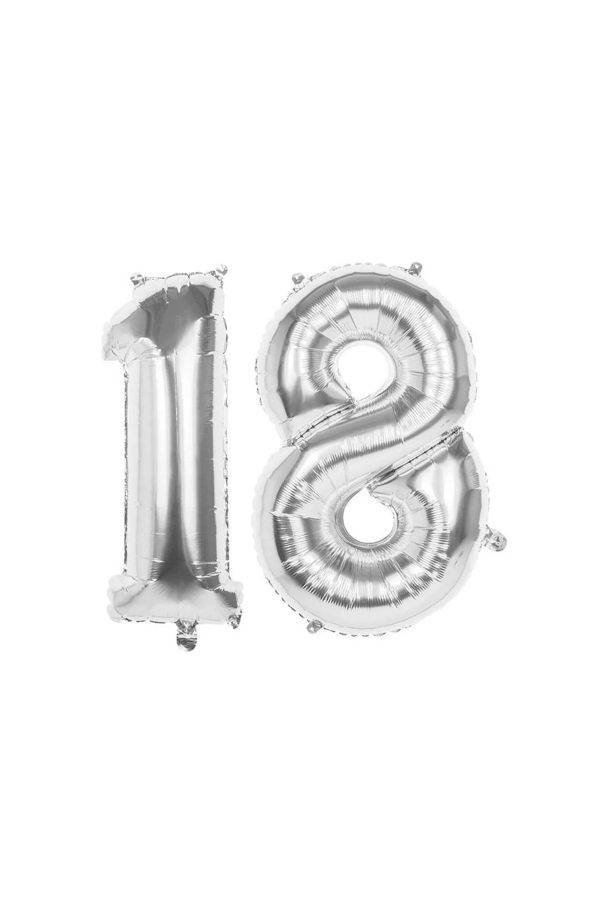 18.yaş Folyo Balon Seti Gümüş 40 Cm