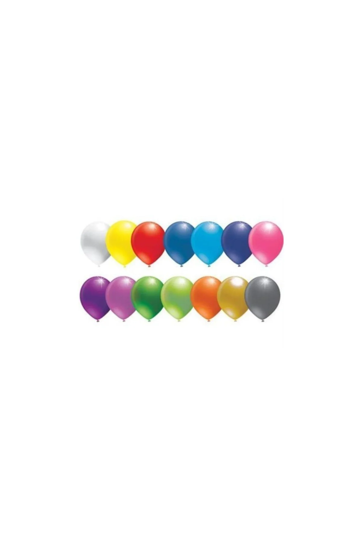 Metalik Karışık Renkli Balon 12 Inch 10 Adet