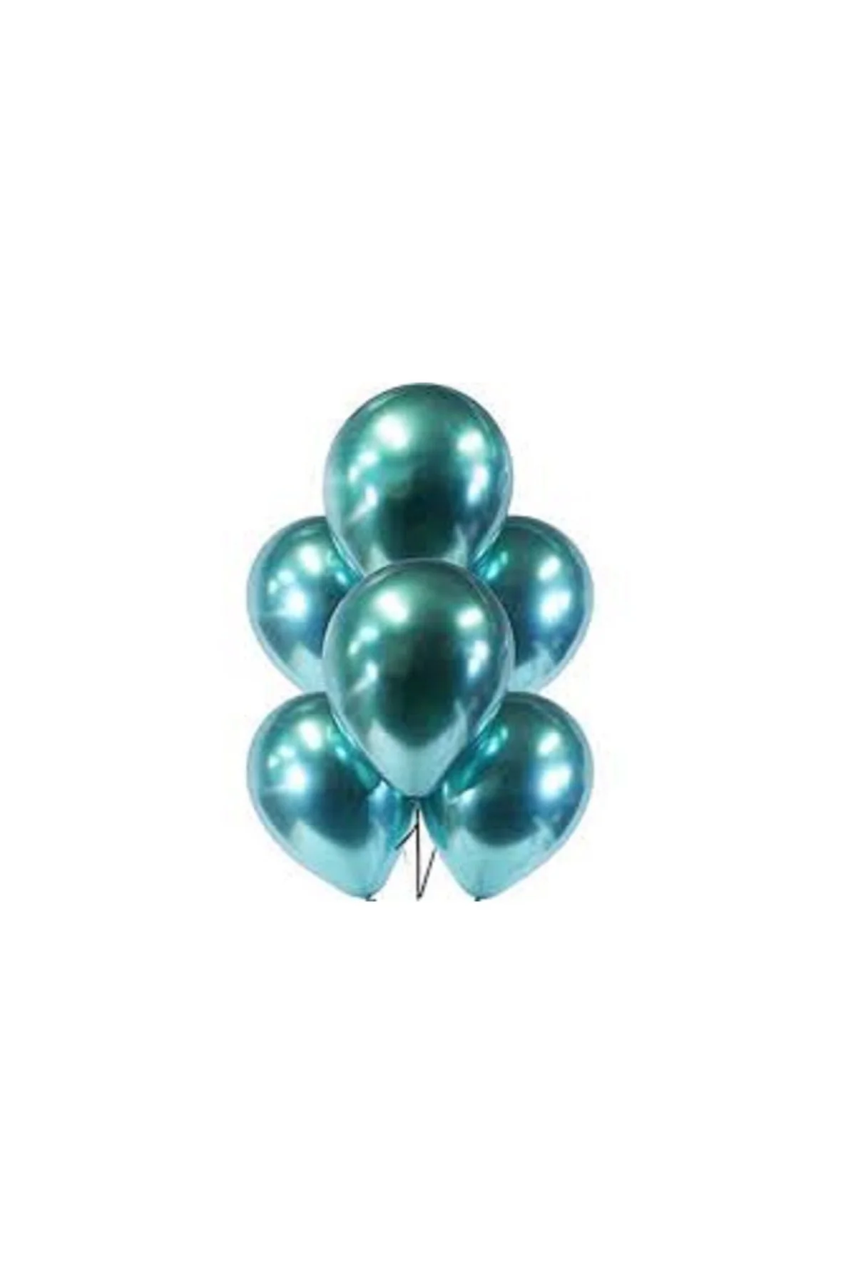 Yeşil Renk Krom Balon 5 Adet
