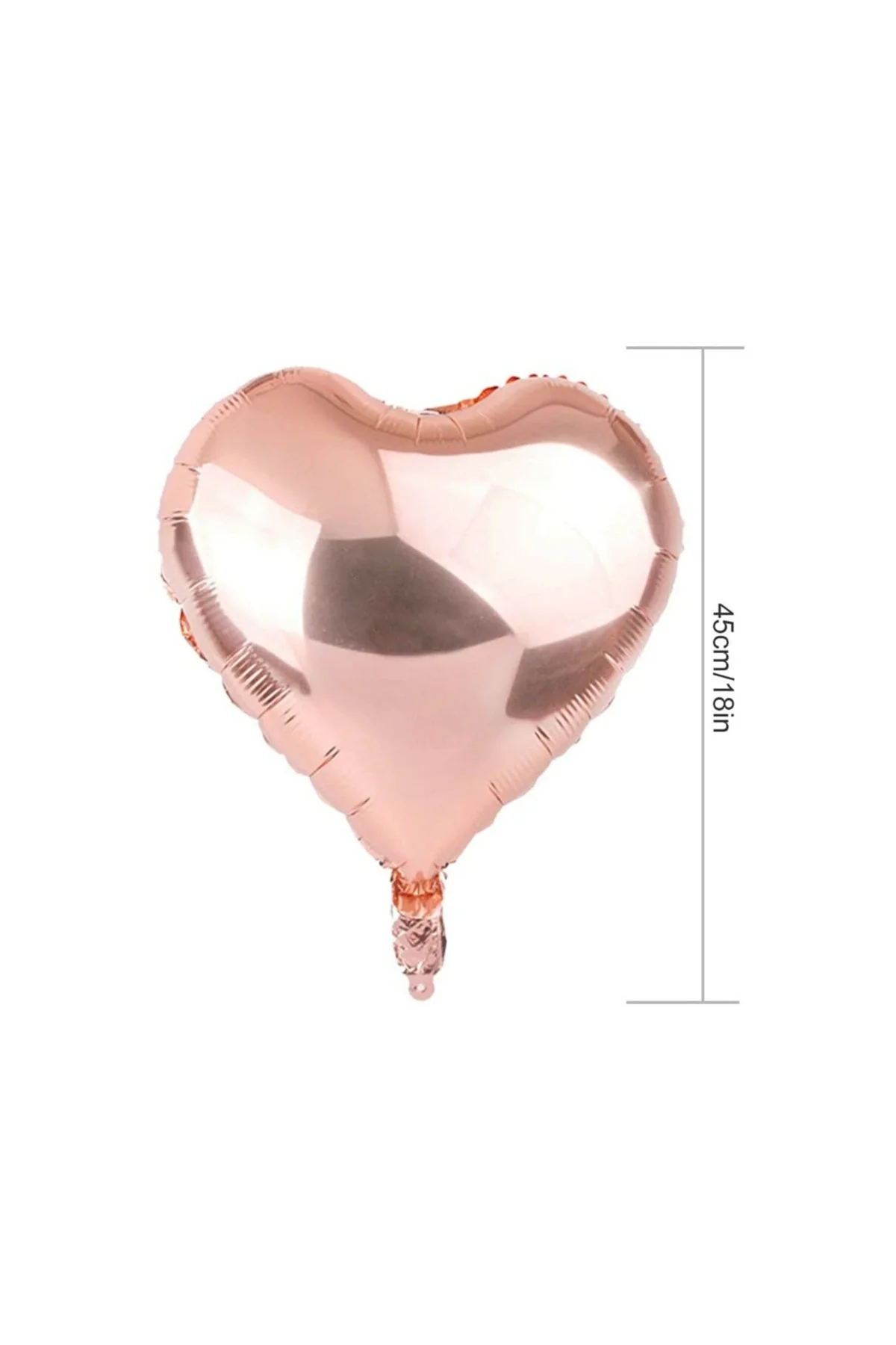 Rose Gold Kalp Folyo Balon 45 Cm - 1 Adet - PAZARIZ Görsel 2