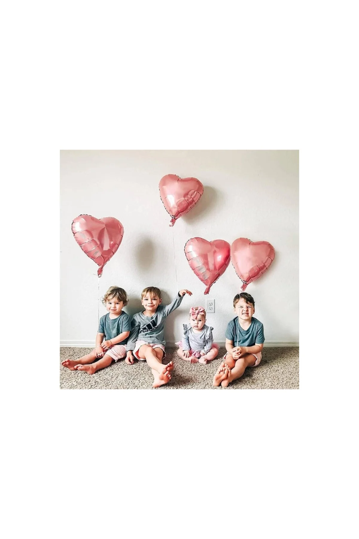 Rose Gold Kalp Folyo Balon 45 Cm - 1 Adet - PAZARIZ Görsel 5