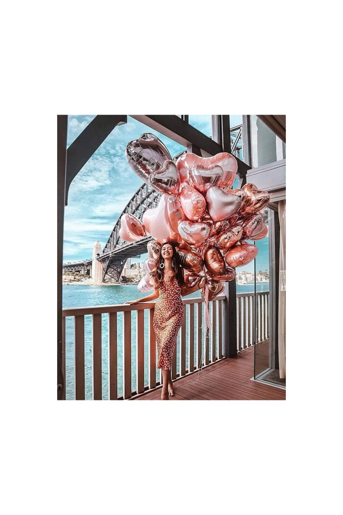 Rose Gold Kalp Folyo Balon 45 Cm - 1 Adet - PAZARIZ Görsel 4