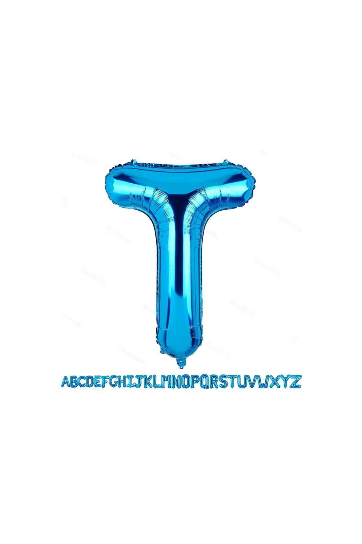 1 Metre Mavi T Harfi Folyo Harf Balon Mavi T Harf Folyo Balon T Harf Balon Ultra Dev Balon