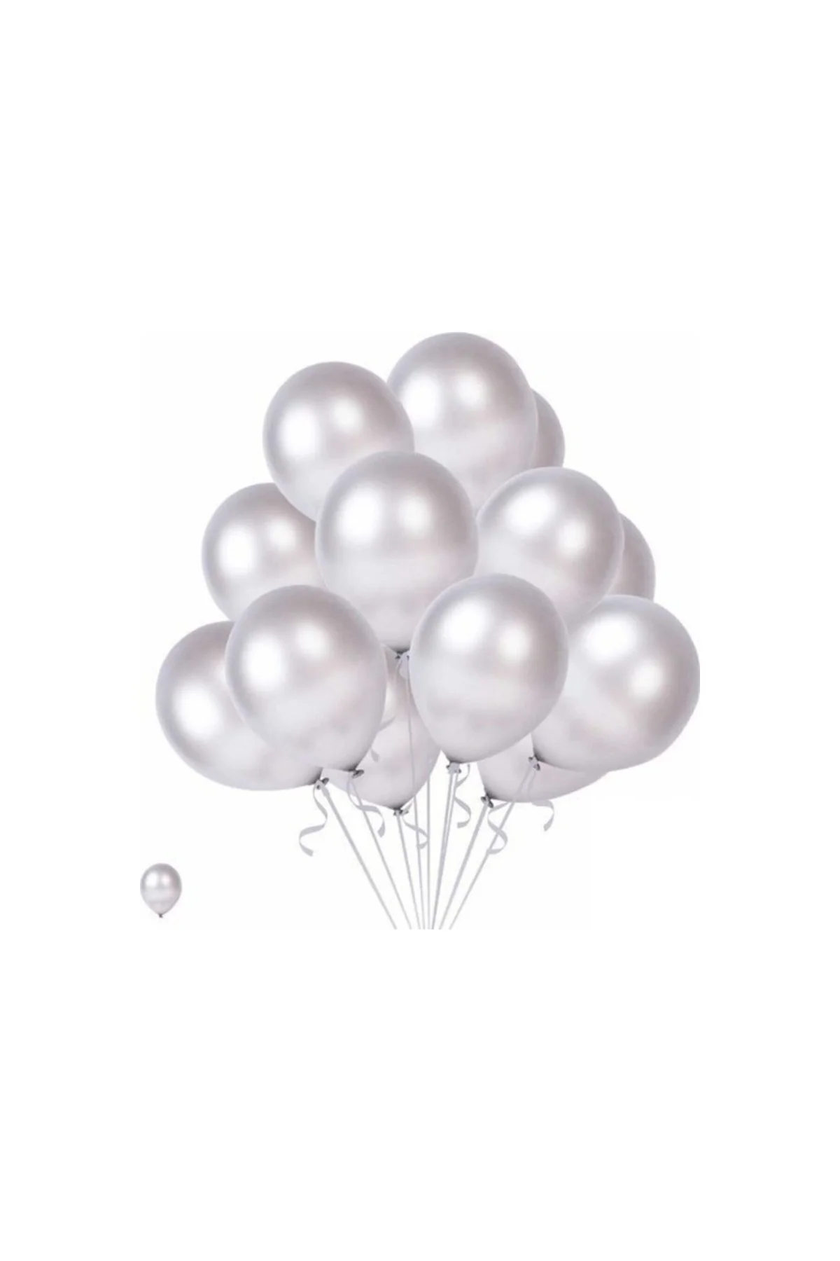 Pazariz Global 20 Ad Gri Beyaz Karışık Balon