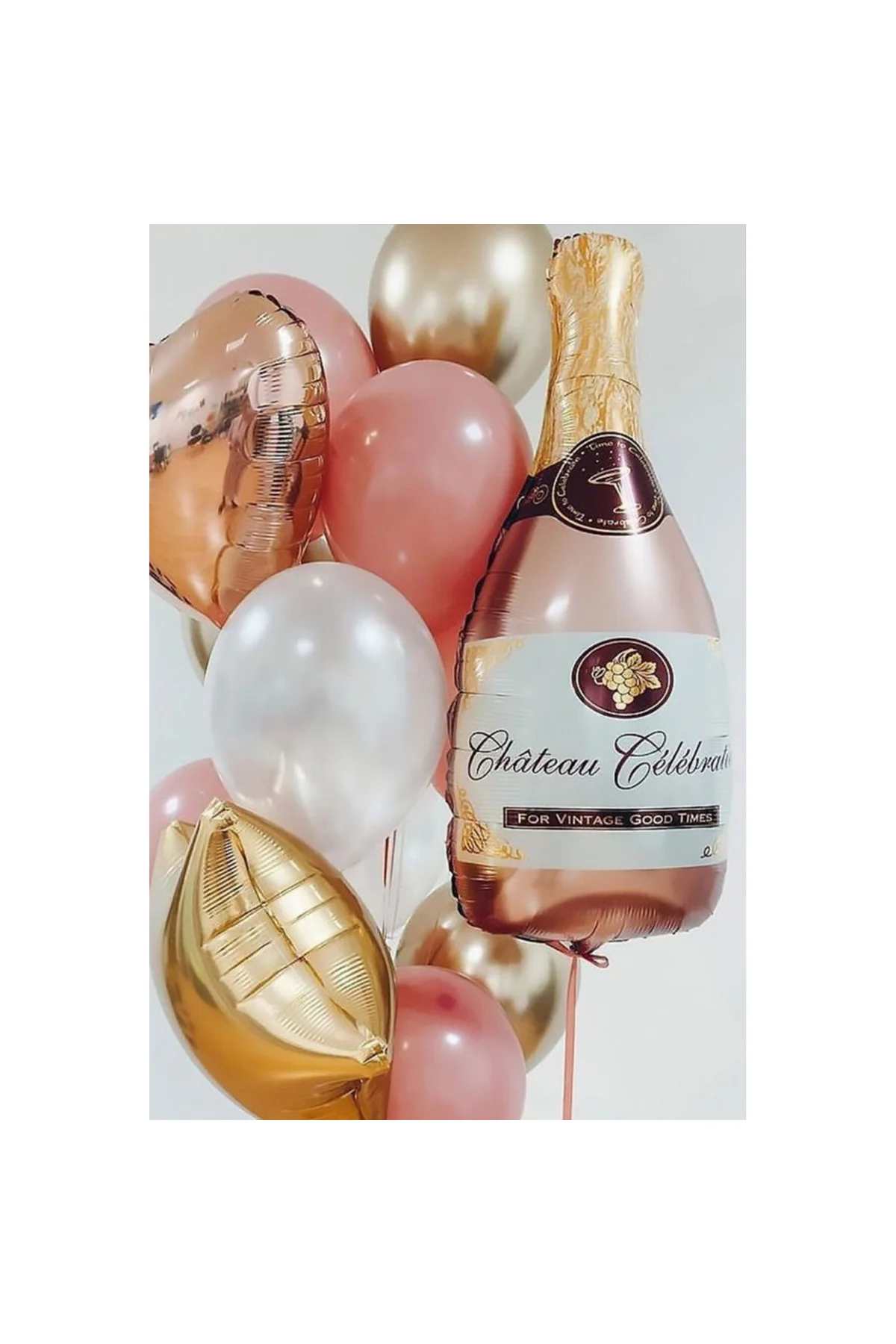 Rose Gold Şampanya Şişesi Şekilli Folyo Balon - PAZARIZ Görsel 2