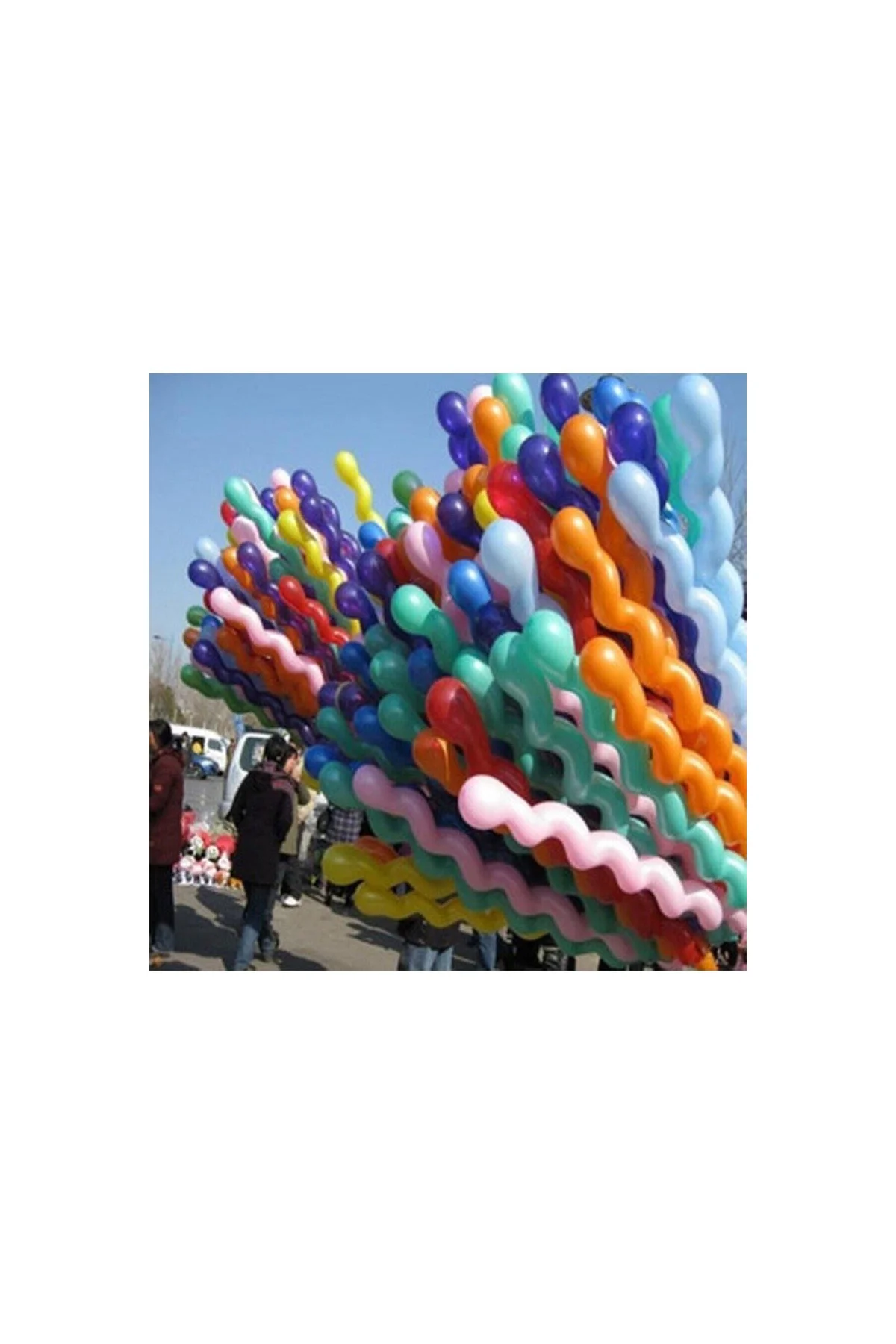 Spiral Burgu Balon Çok Renkli 100 Cm Parti Doğum Günü Parti Dekorasyon Twisted Balloon 20 Ad