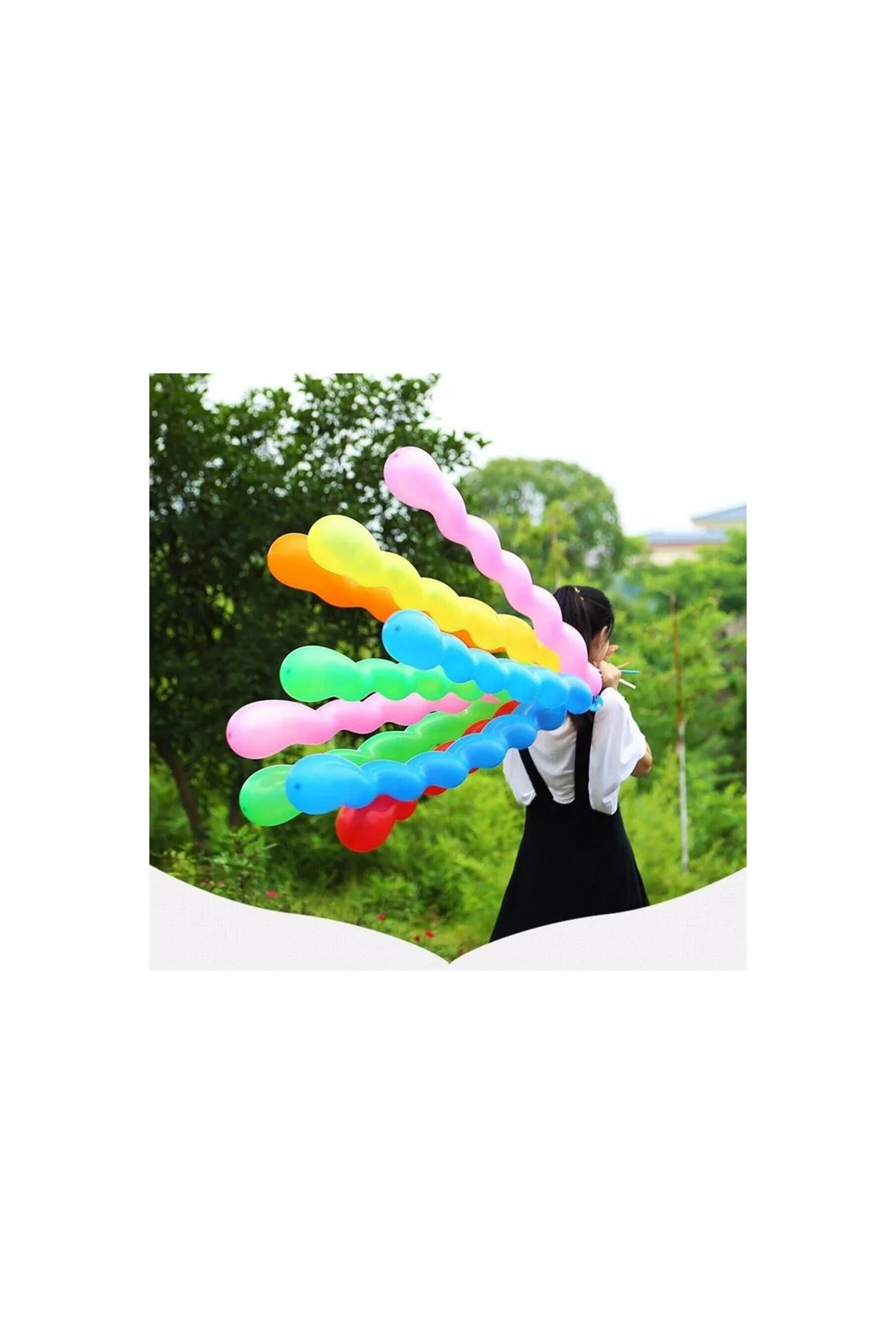 Spiral Burgu Balon Çok Renkli 100 Cm Parti Doğum Günü Parti Dekorasyon Twisted Balloon 20 Ad - PAZARIZ Görsel 2