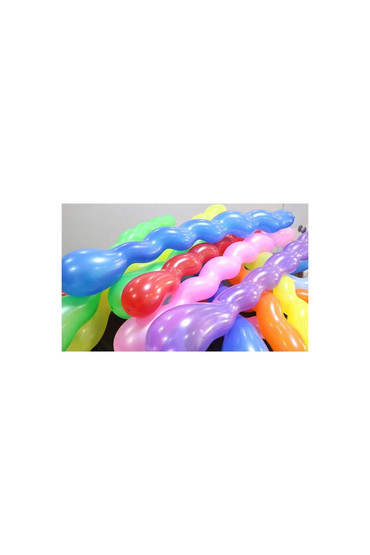 Spiral Burgu Balon Çok Renkli 100 Cm Parti Doğum Günü Parti Dekorasyon Twisted Balloon 20 Ad - PAZARIZ Görsel 5