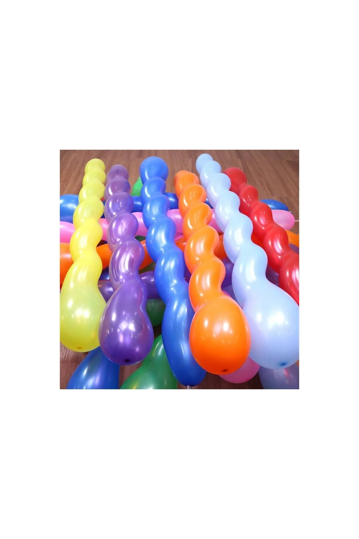 Spiral Burgu Balon Çok Renkli 100 Cm Parti Doğum Günü Parti Dekorasyon Twisted Balloon 20 Ad - PAZARIZ Görsel 8