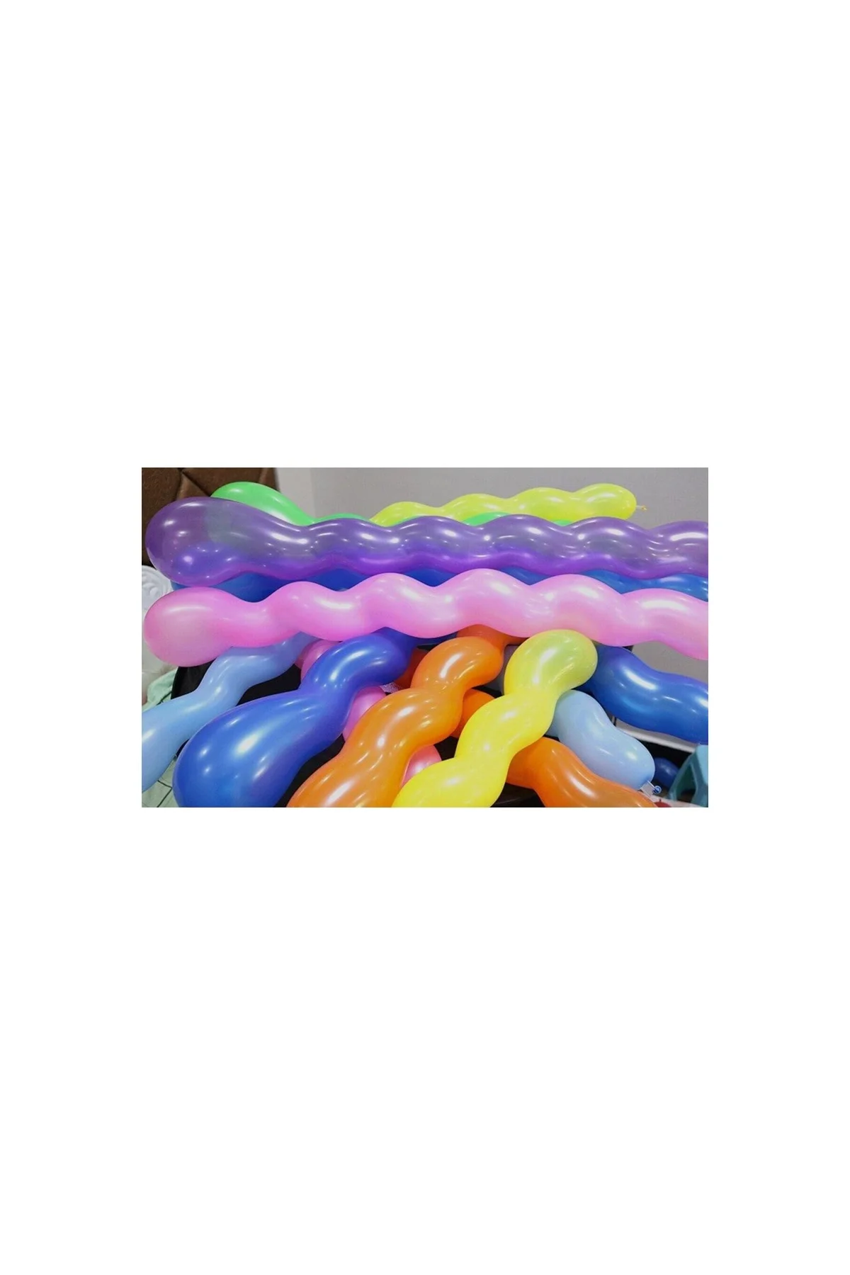 Spiral Burgu Balon Çok Renkli 100 Cm Parti Doğum Günü Parti Dekorasyon Twisted Balloon 20 Ad - PAZARIZ Görsel 4
