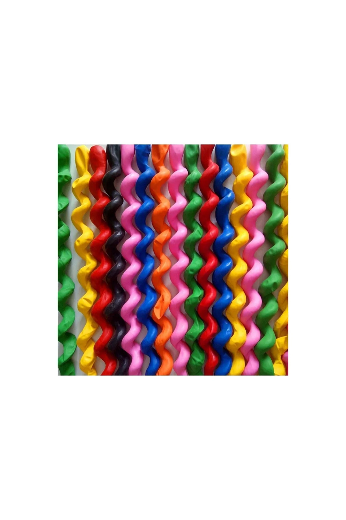 Spiral Burgu Balon Çok Renkli 100 Cm Parti Doğum Günü Parti Dekorasyon Twisted Balloon 20 Ad - PAZARIZ Görsel 3