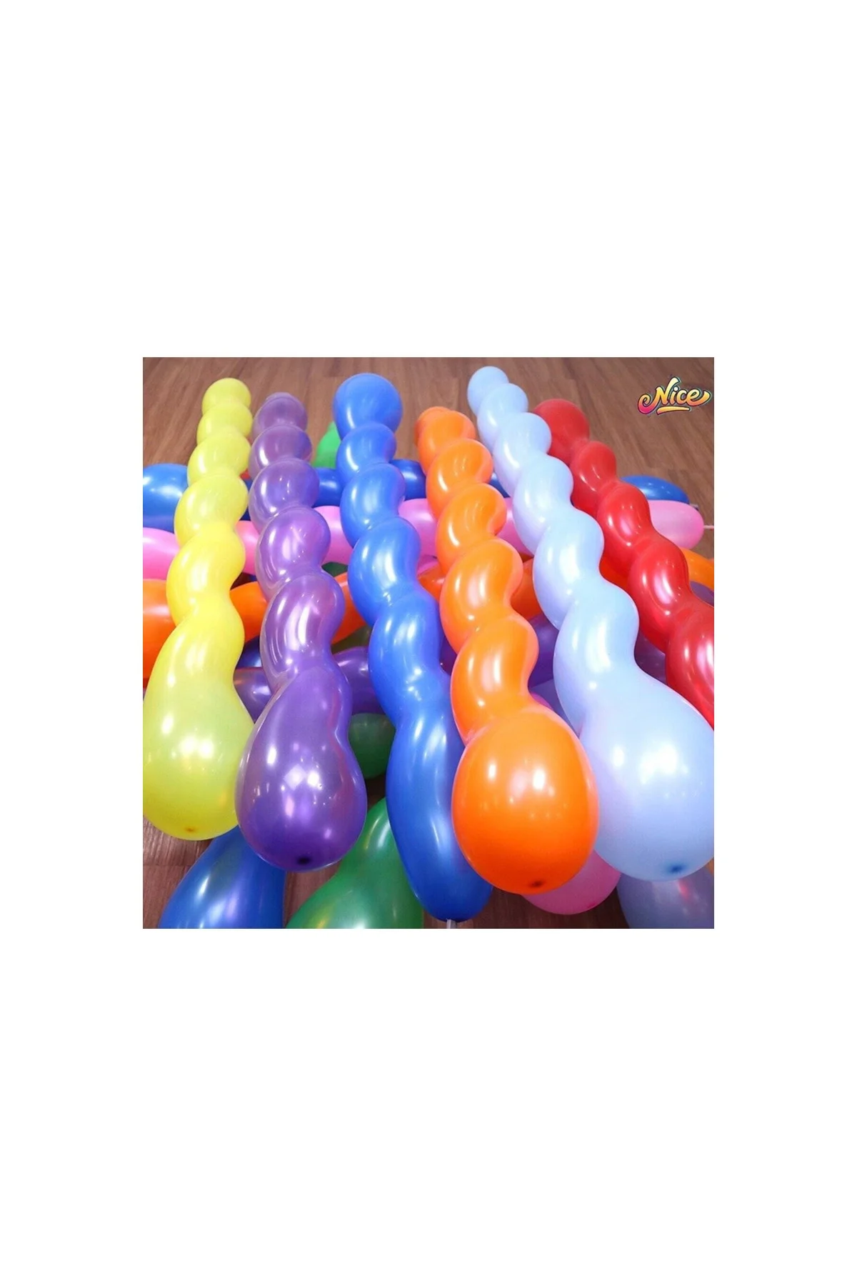 Spiral Burgu Balon Çok Renkli 100 Cm Parti Doğum Günü Parti Dekorasyon Twisted Balloon 20 Ad - PAZARIZ Görsel 6