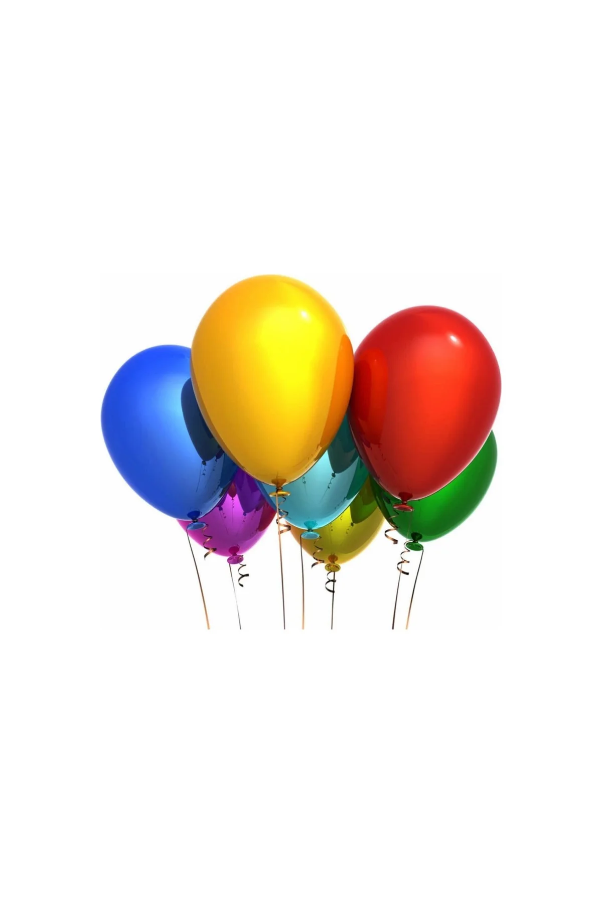 Karışık Renkli Metalik Balon 5 Adet