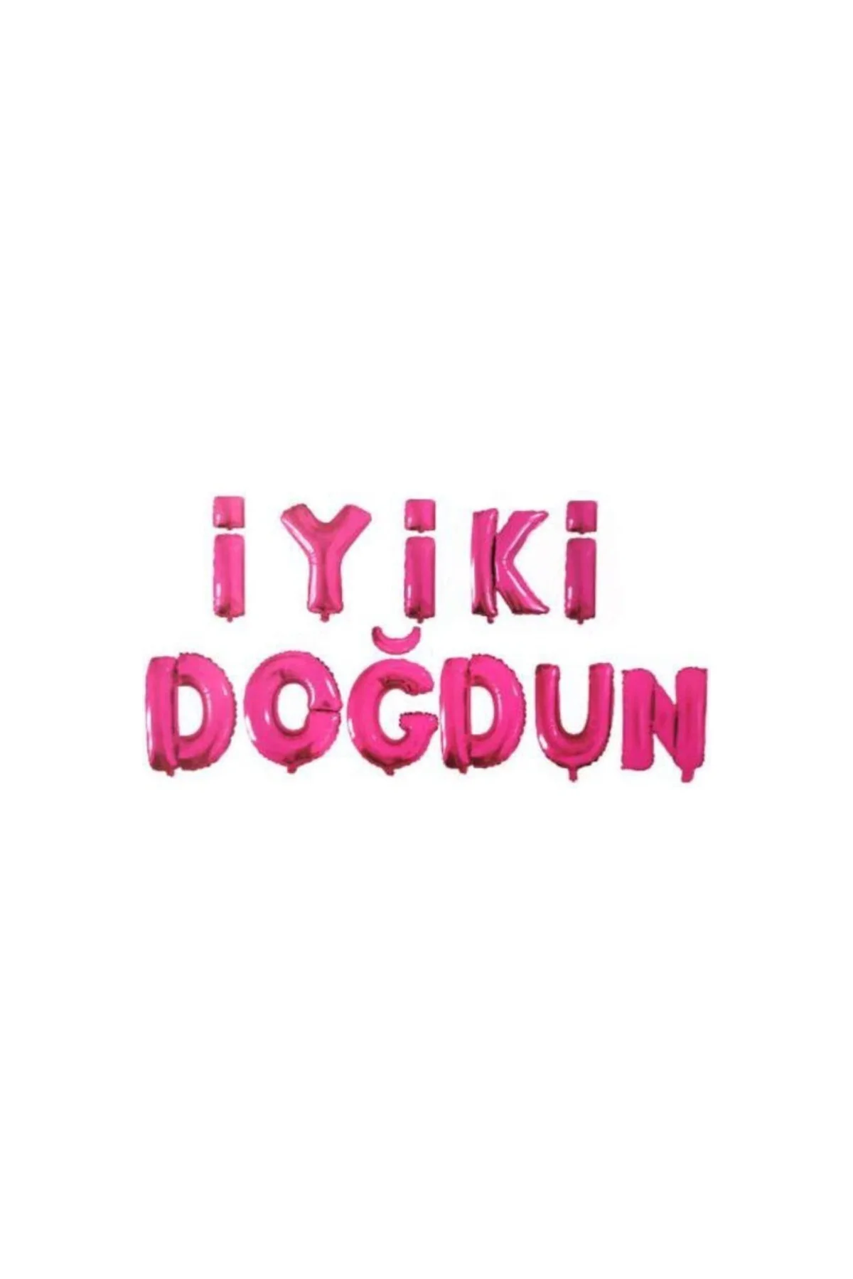 Iyiki Doğdun Pembe Harf Folyo Balon
