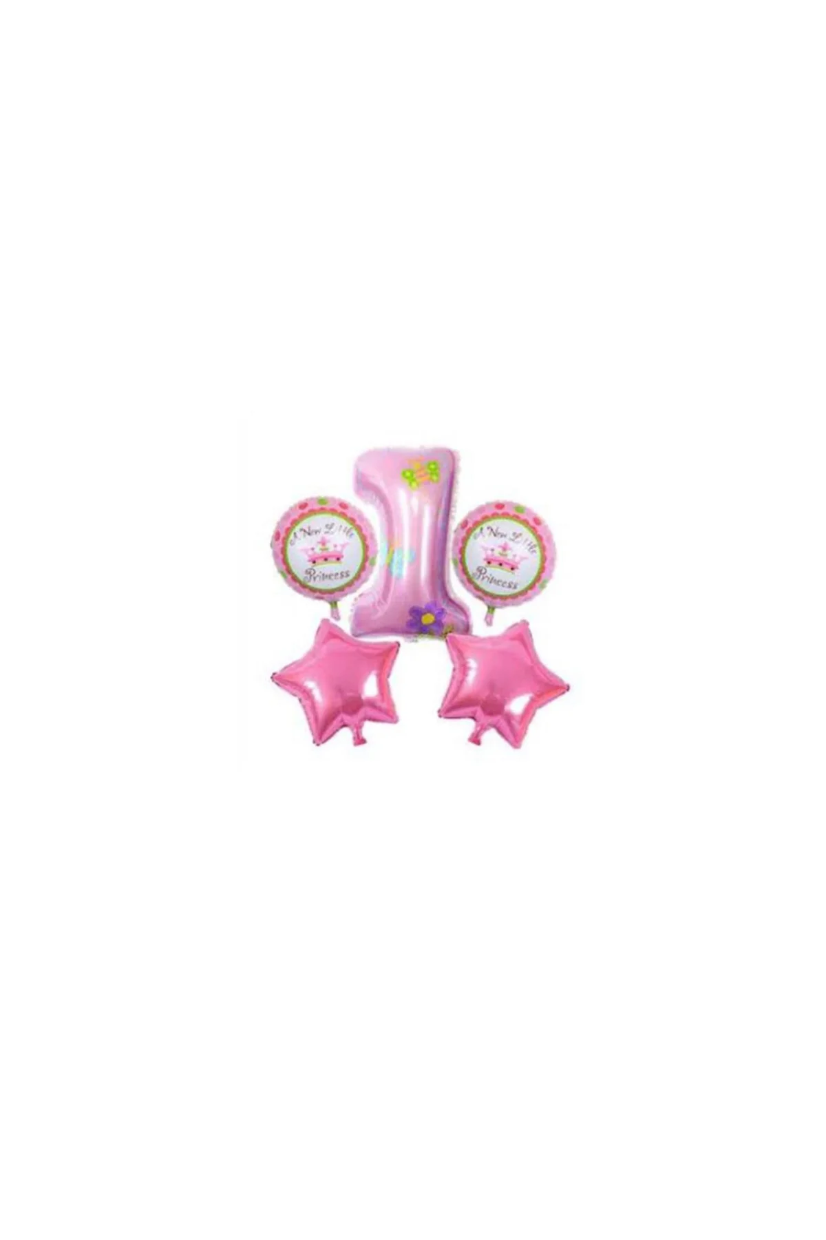 Pazariz 1 Yaş Folyo Balon - Balon Set (pembe)