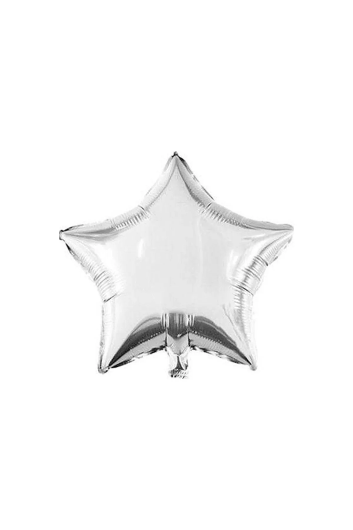 Gri (Gümüş) Yıldız Folyo Balon 45cm Doğum Günü Parti Helyumla Uçan